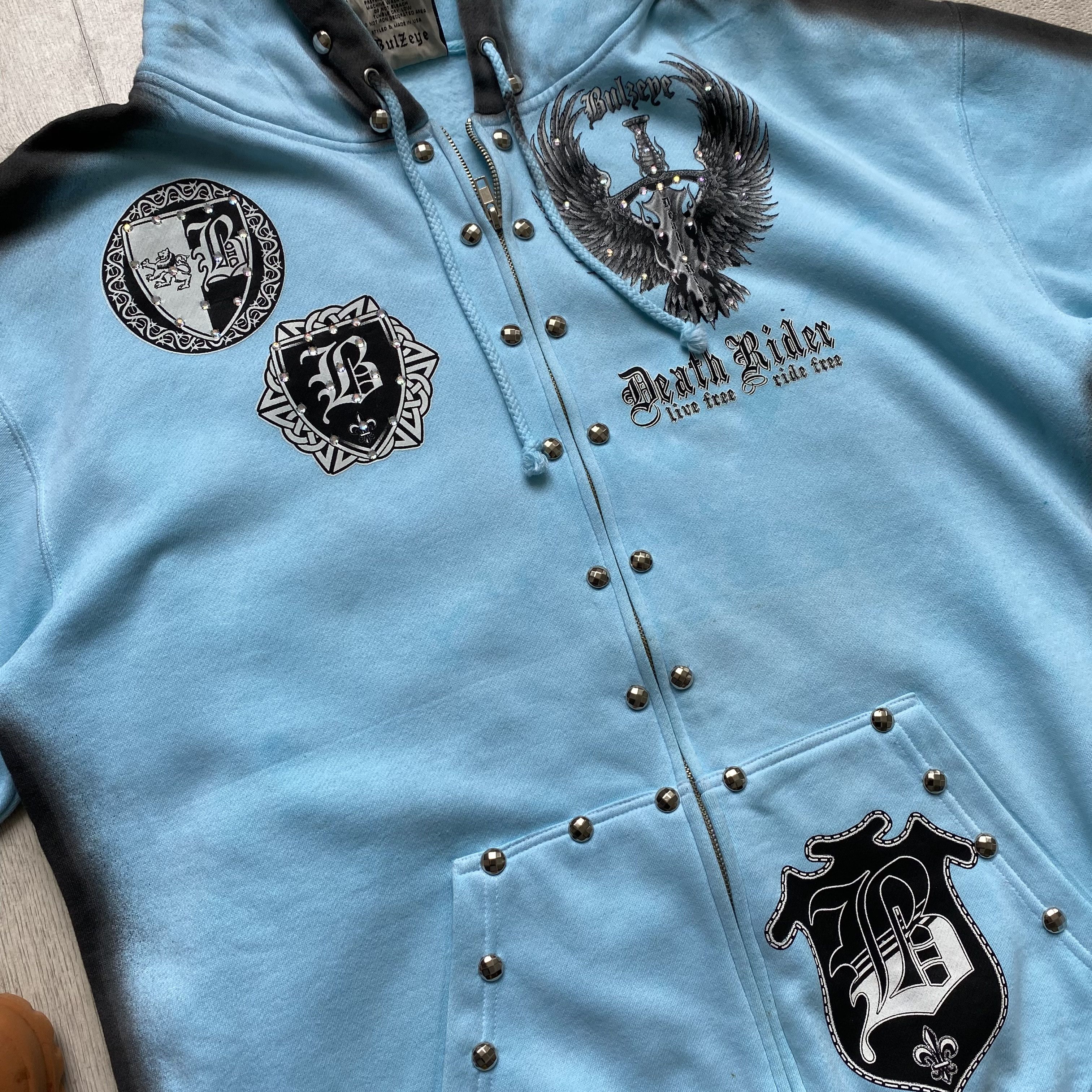 Affliction ☠️ Vintage Affliction style zip hoodie Bulzeye Made in USA Size US XL / EU 56 / 4 - 11 Thumbnail