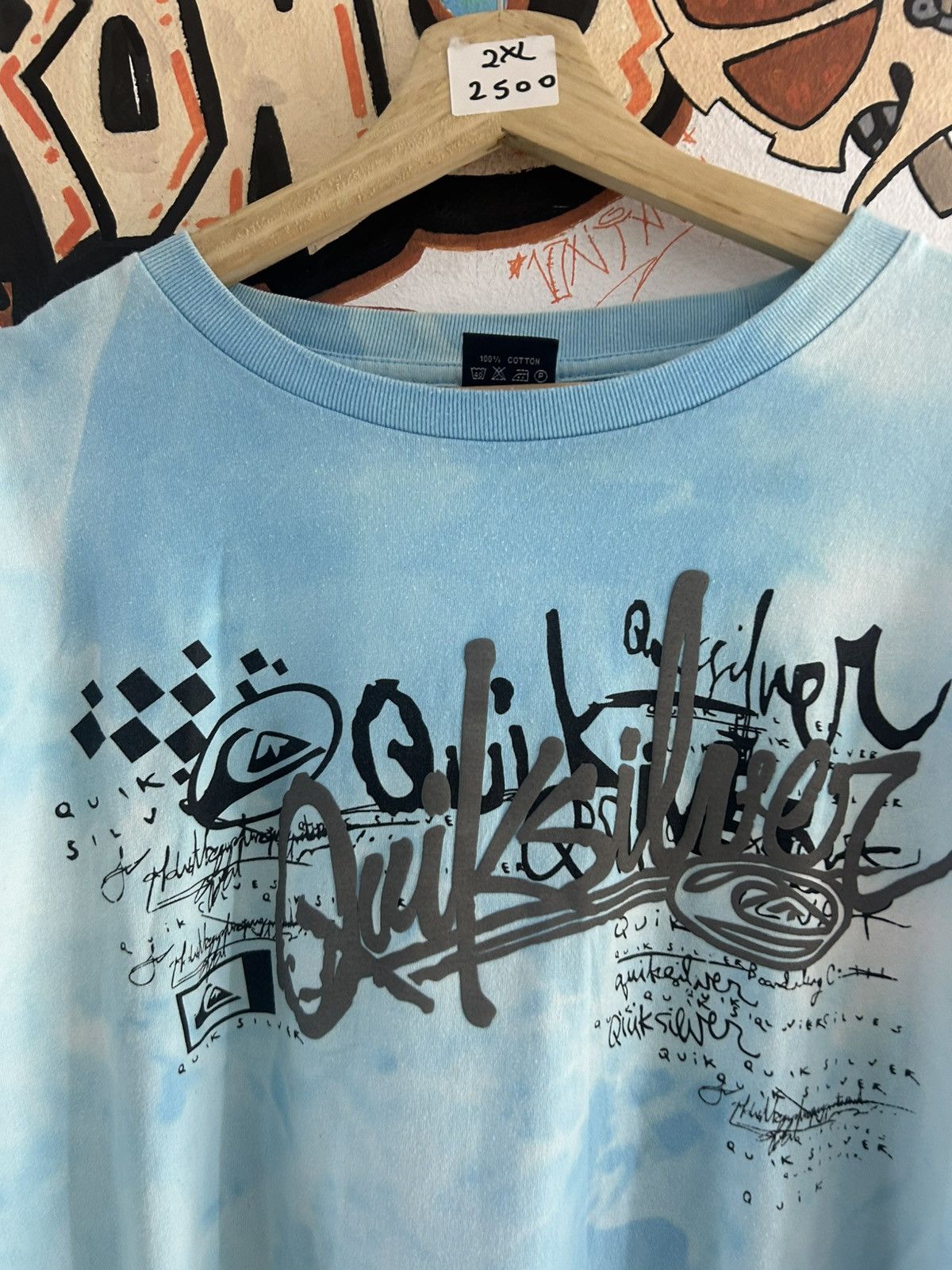 Quiksilver × Vintage 90s Quick Silver Tie Dye Tee Size US XXL / EU 58 / 5 - 3 Thumbnail