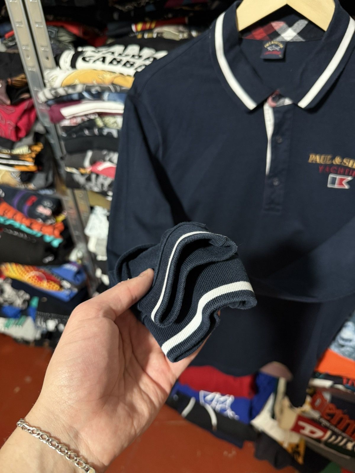 Paul & Shark Luxury Paul & Shark Long Sleeve Polo Shirt Y2K Hype Size US L / EU 52-54 / 3 - 5 Thumbnail