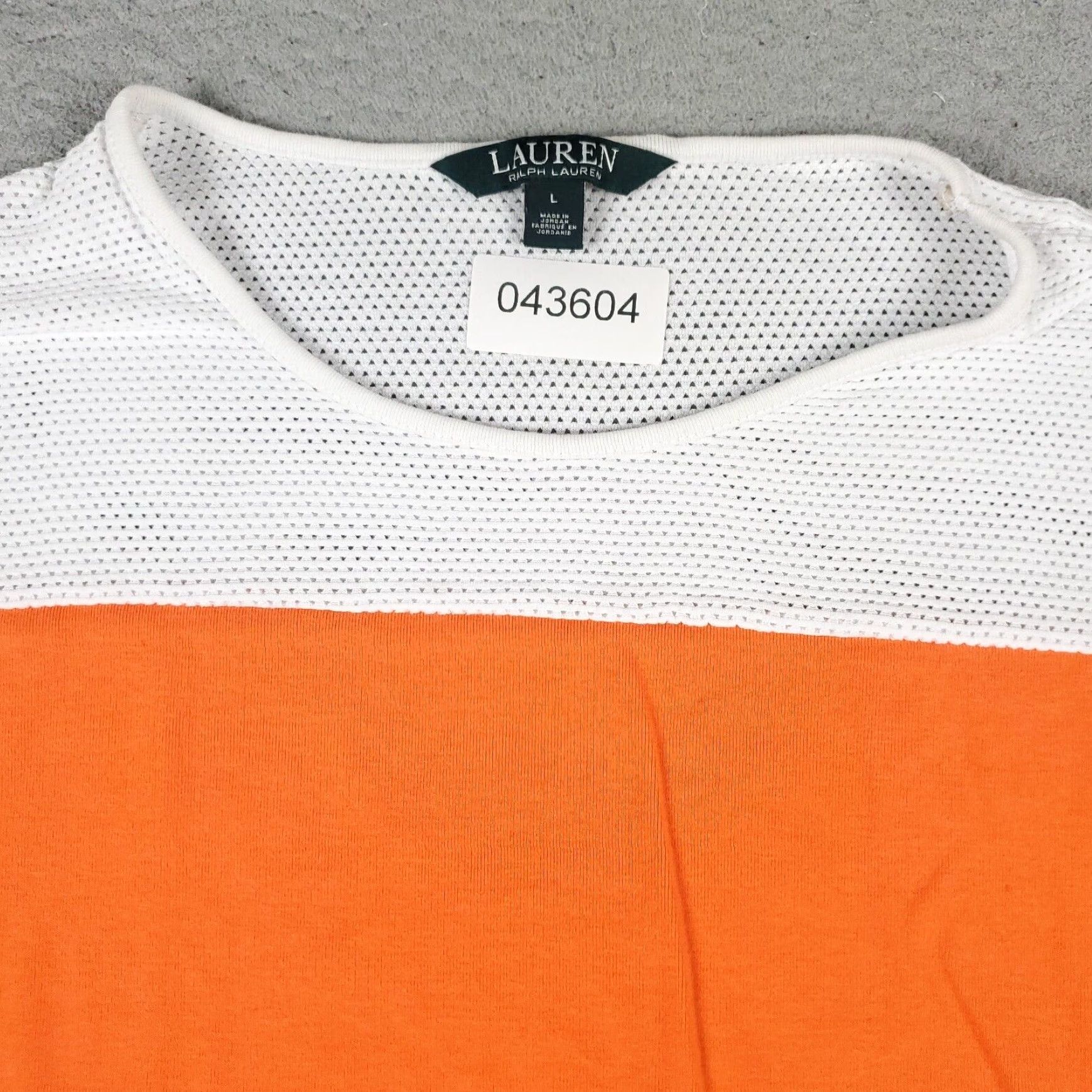 Ralph Lauren Ralph Lauren Womens Large Casual Sleeveless T Shirt Orange White Size L / US 10 / IT 46 - 2 Thumbnail