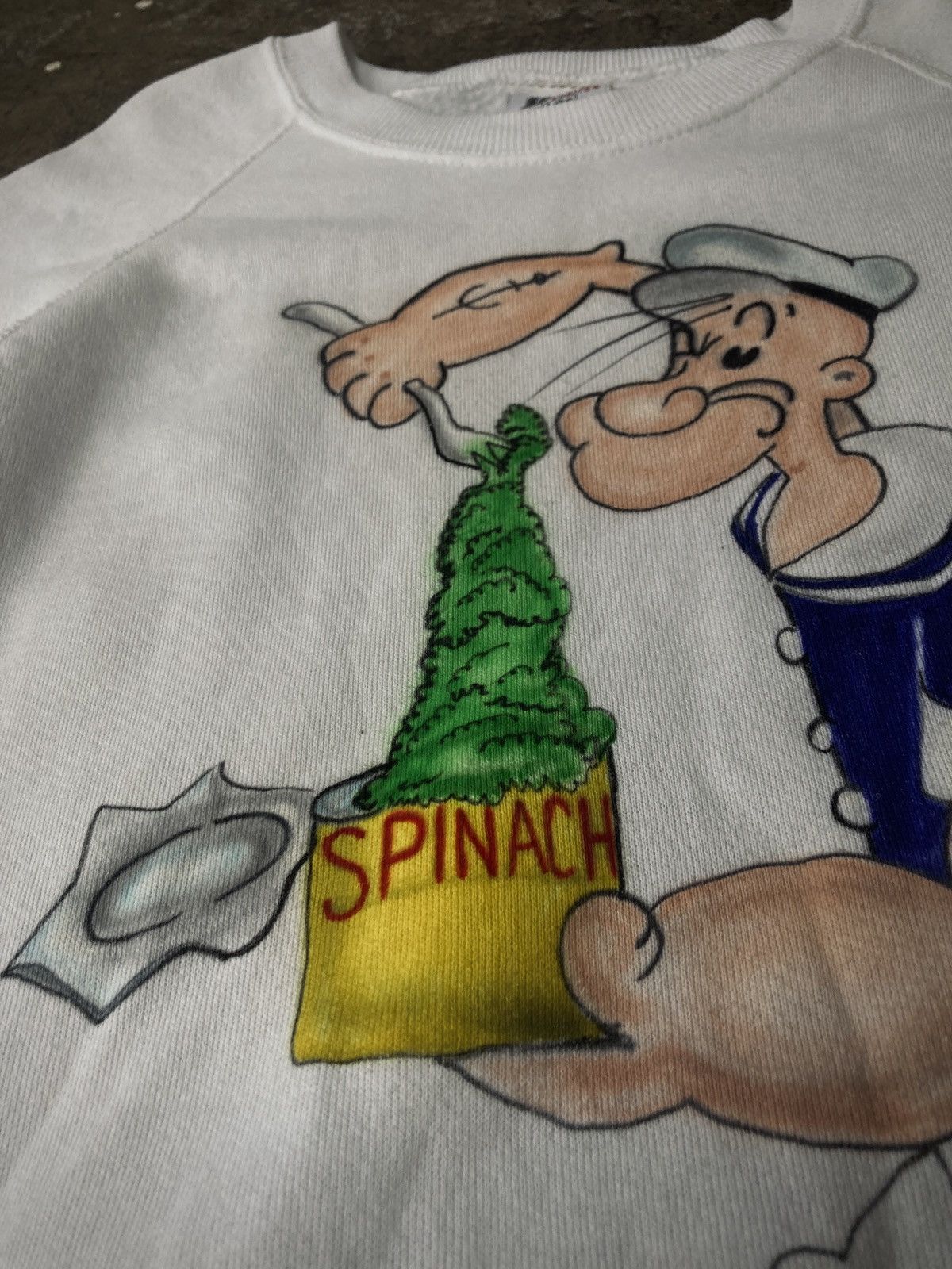 Lee × Vintage Vintage 90s Popeye Air Brushed Crewneck Size US XL / EU 56 / 4 - 5 Thumbnail
