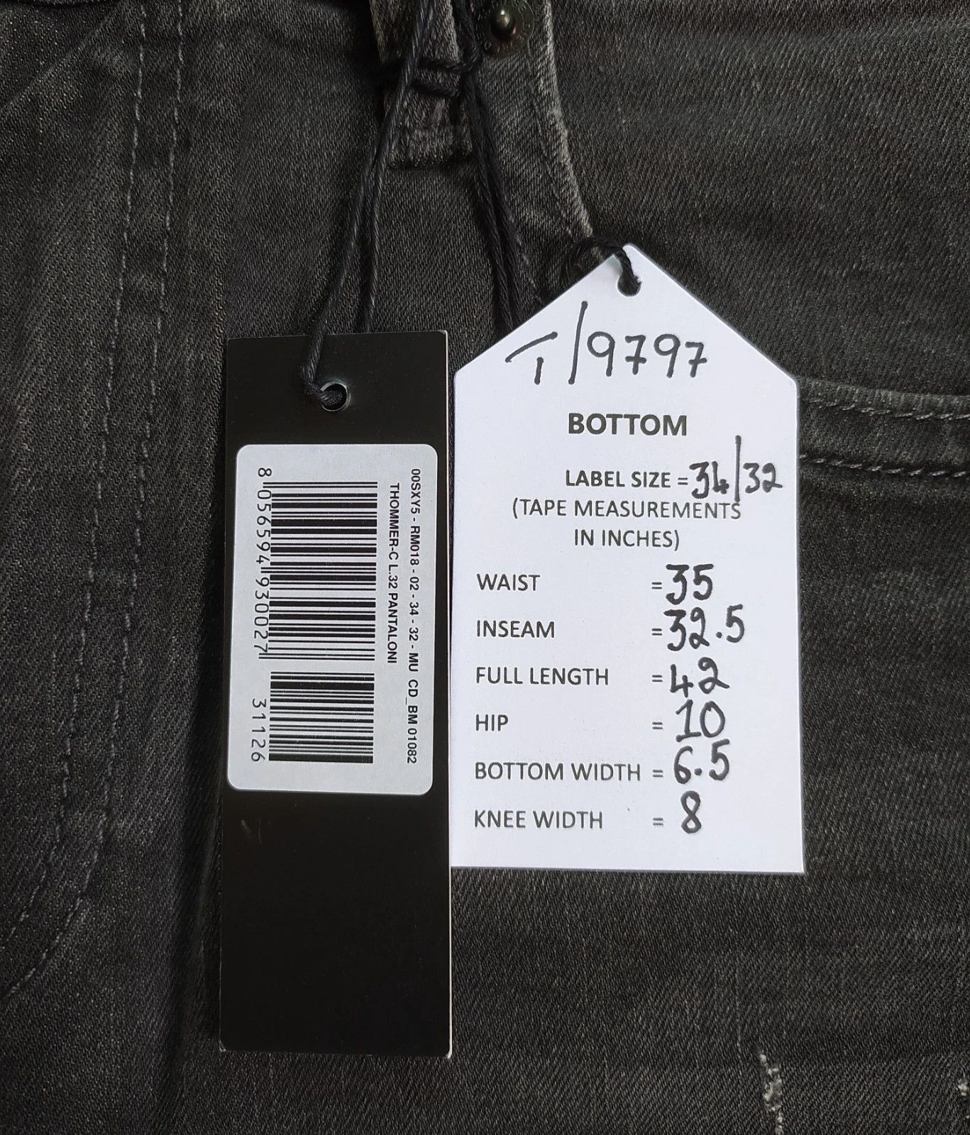 Diesel Diesel THOMMER-C L.32 MENS JEANS T/9797 Size US 34 / EU 50 - 6 Thumbnail
