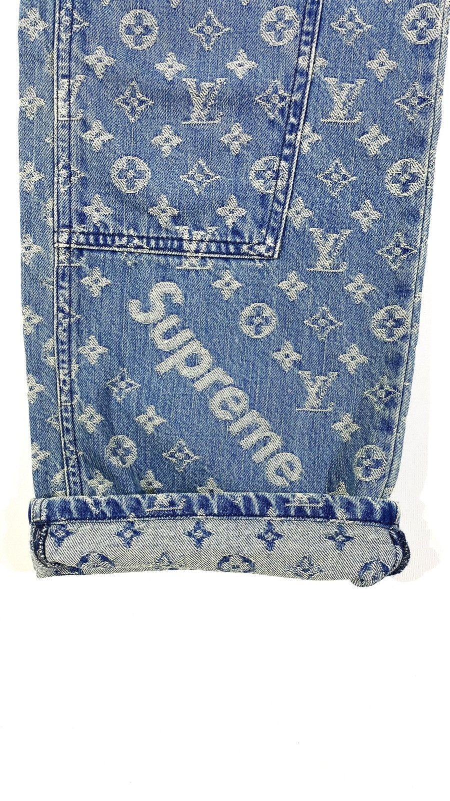 Louis Vuitton × Supreme Louis Vuitton X SUPREME 1 OF 1 Sample Carpenter Denim Jeans Size US 30 / EU 46 - 13 Thumbnail
