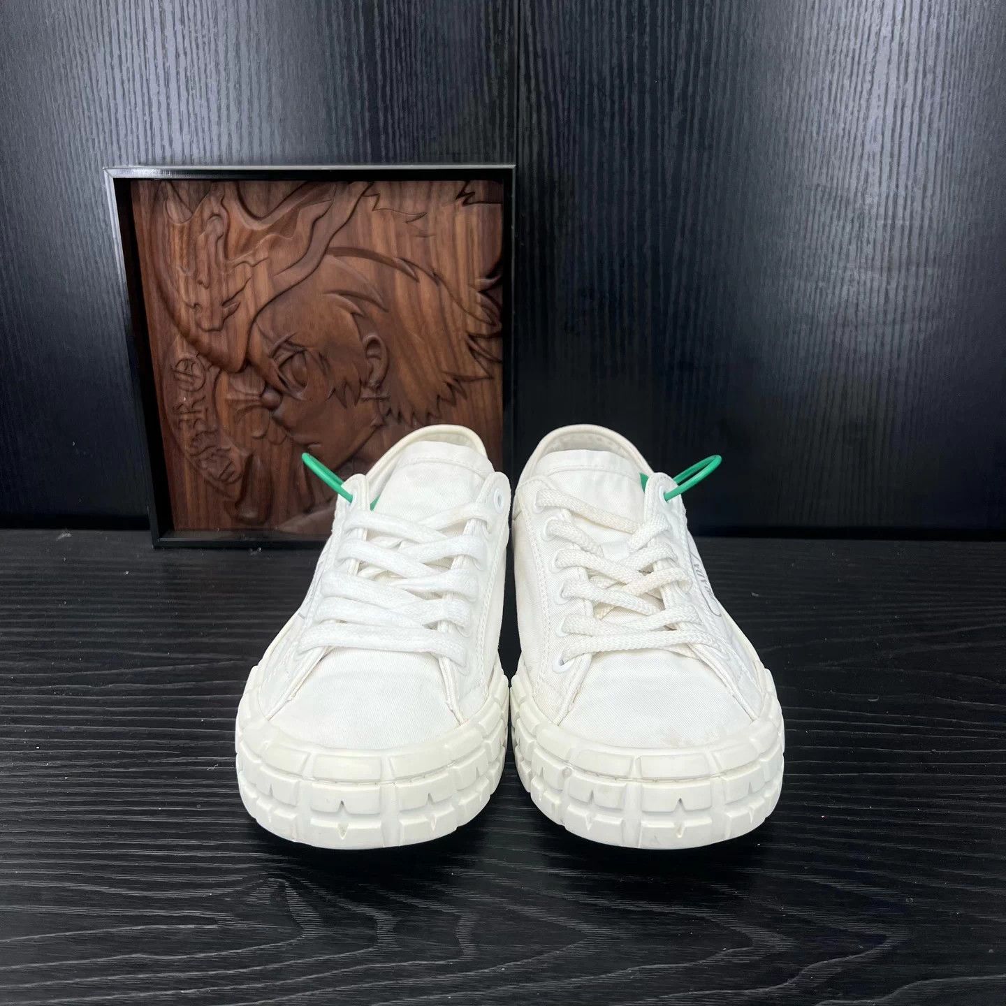 Prada Prada Wheel Canvas White Sneakers US6 Boxed Like New Size US 7 / EU 40 - 4 Thumbnail