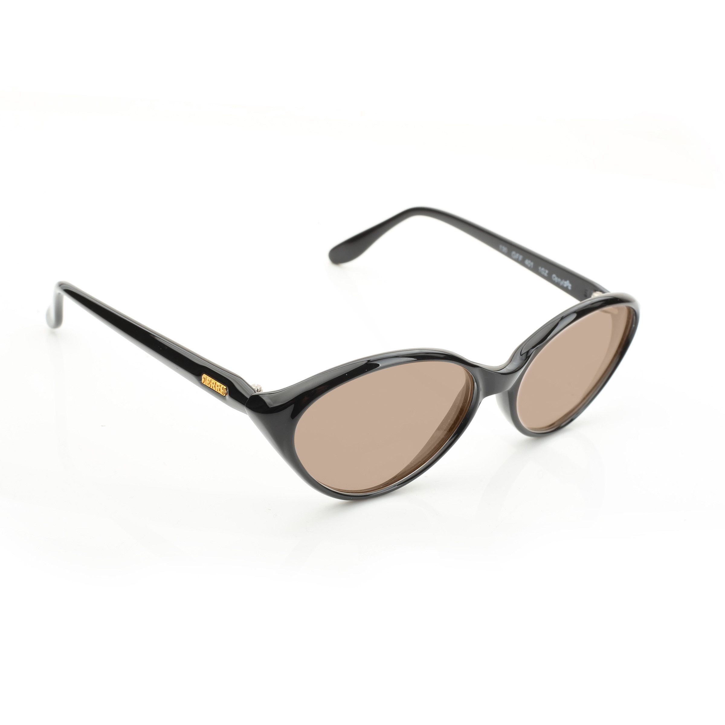 Gianfranco Ferre Gianfranco Ferre '90s Black & Gold Oval Sunglasses Size ONE SIZE - 1 Thumbnail