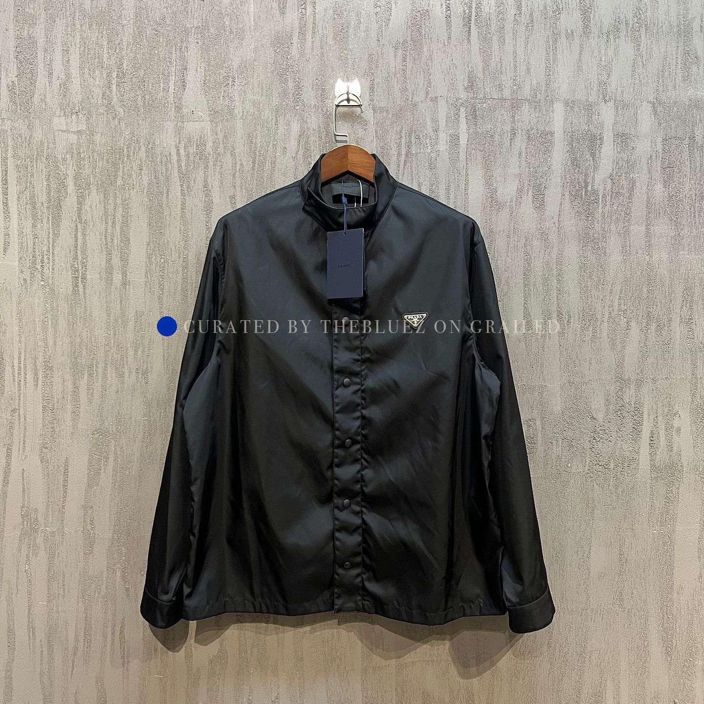 Prada High Collar Black Button-Up Shirt Size US M / EU 48-50 / 2 - 1 Thumbnail
