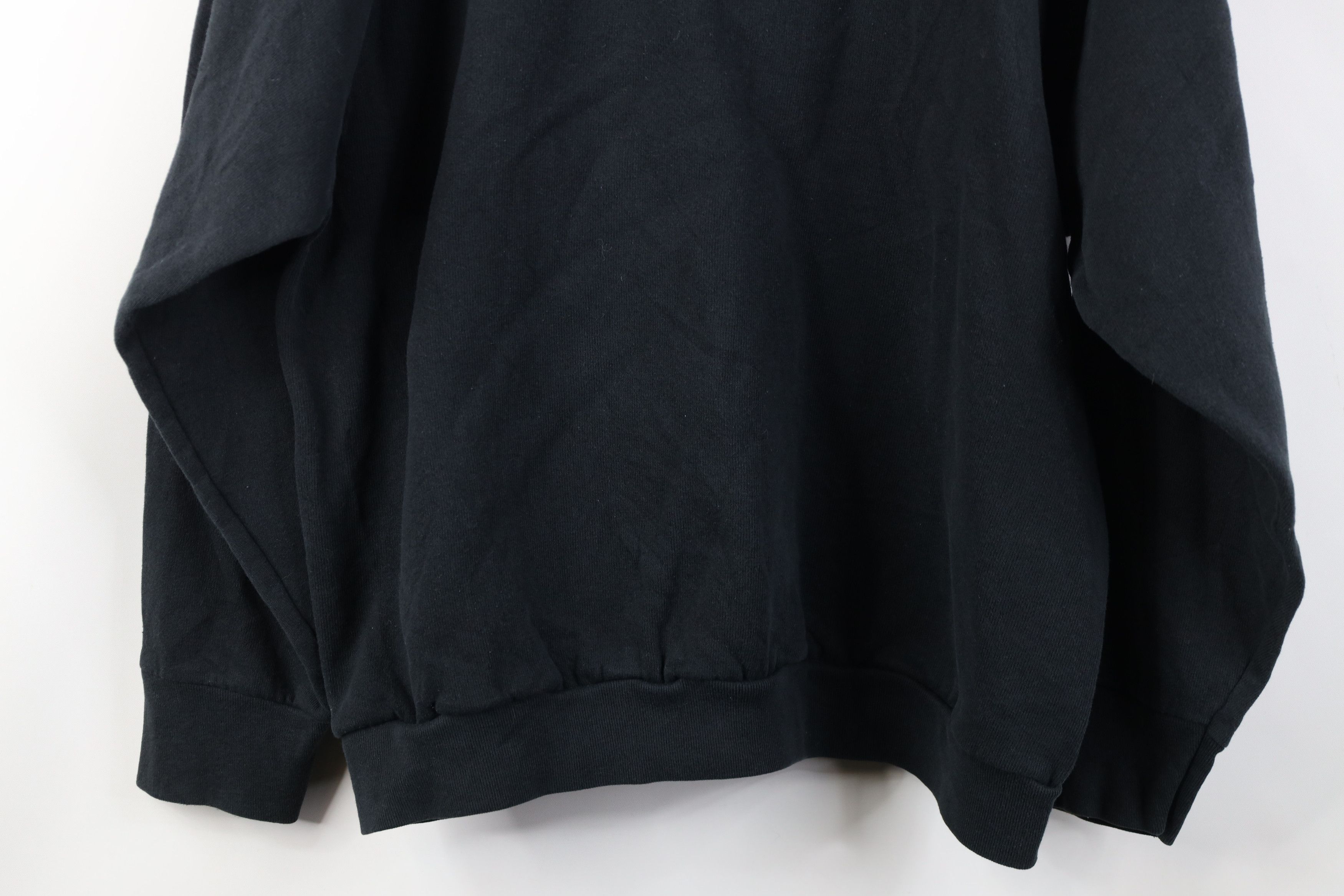 Vintage Vintage 90s Streetwear Faded Blank Crewneck Sweatshirt Black Size L / US 10 / IT 46 - 13 Thumbnail