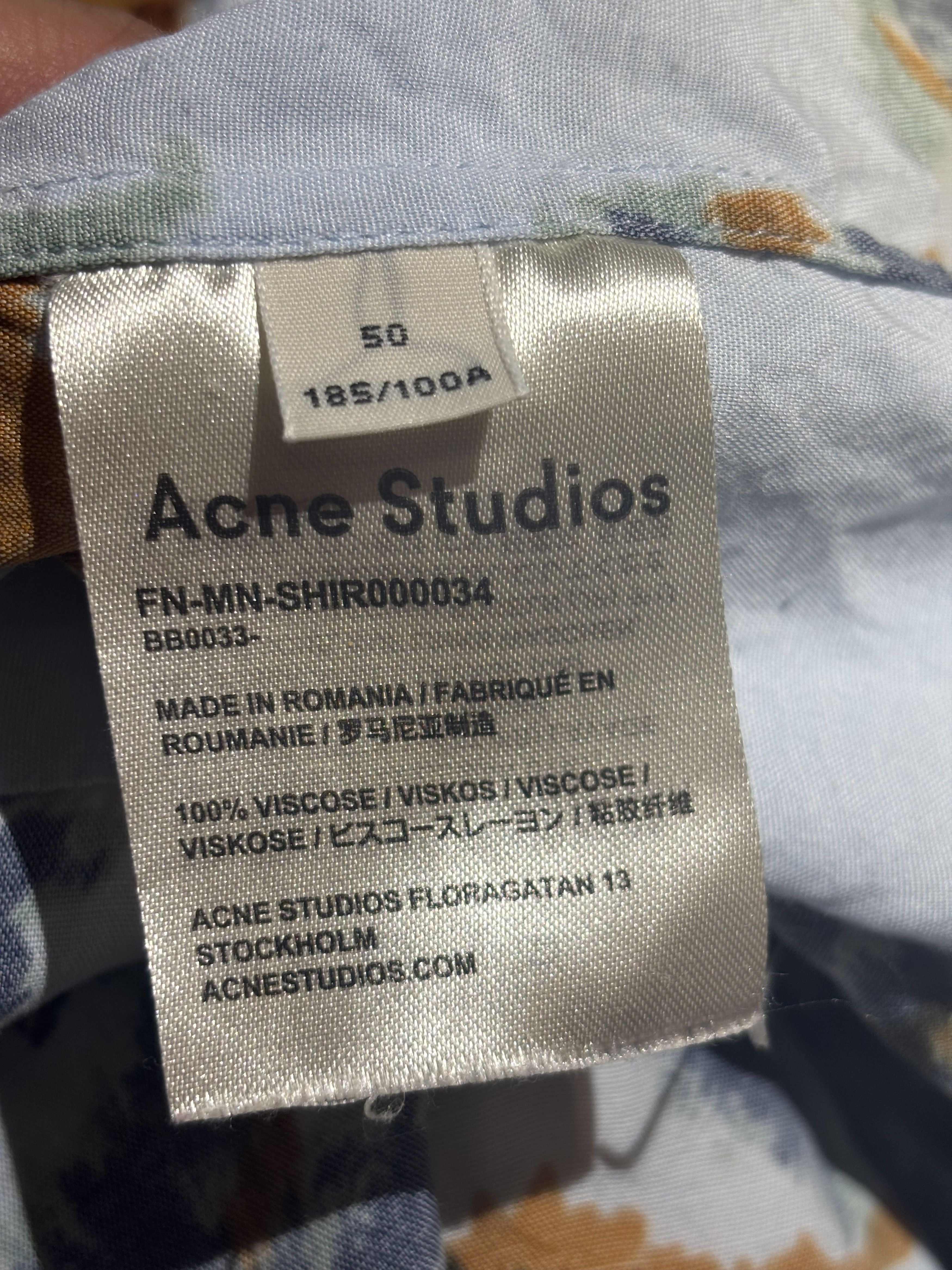 Acne Studios Acne Studios Simon Pine Camp Print Vacation Shirt Size US L / EU 52-54 / 3 - 4 Thumbnail