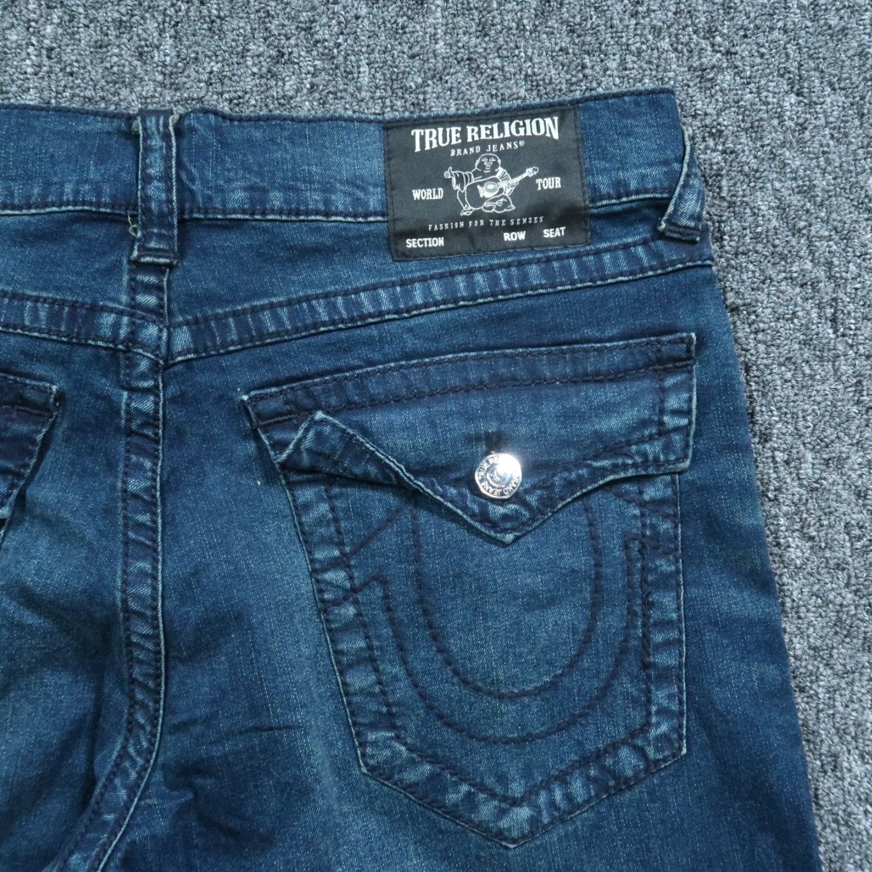 True Religion True Religion Jeans Mens 33x33 Blue Geno Flap Big T Relaxed Slim 5 Pocket NWT Shirt? Size US 33 - 7 Thumbnail