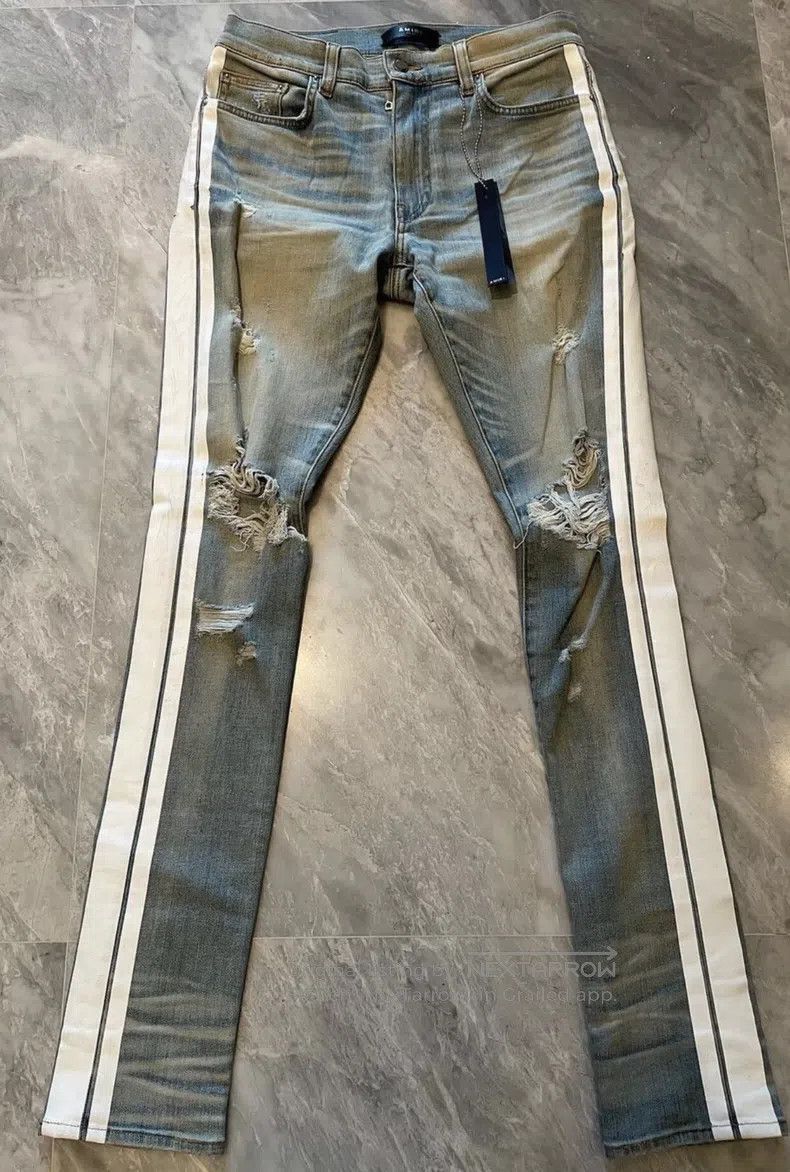 Amiri Amiri Light Yellow Mud Track Jeans Size 32 Size US 32 / EU 48 - 1 Thumbnail