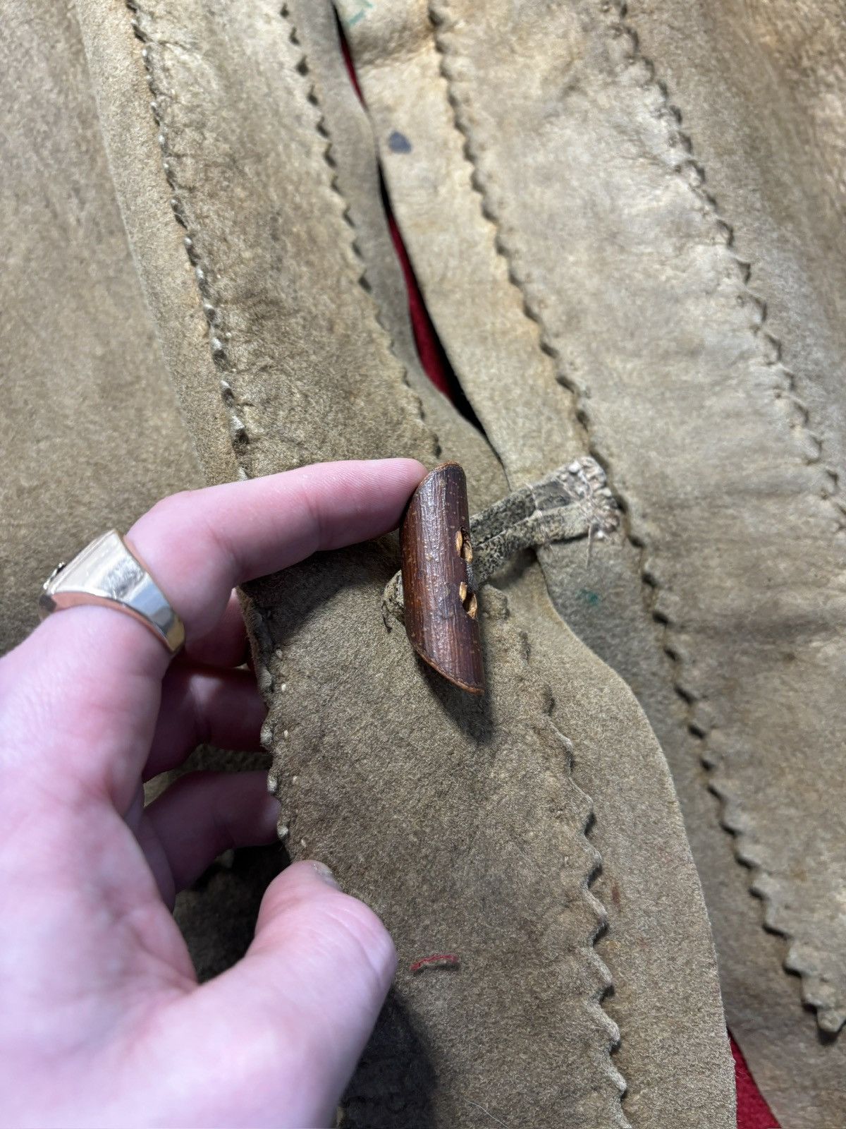 Vintage True Vintage Moose Leather Coat Moosehide Blanket Lined Hand Size US M / EU 48-50 / 2 - 8 Thumbnail
