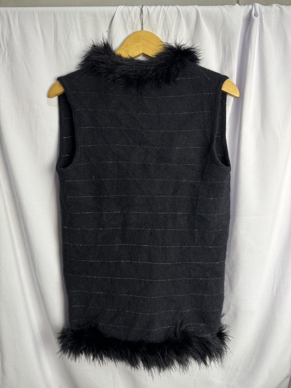 Issey Miyake × Japanese Brand × Le Grande Bleu (L.G.B.) LGB Fur Knit Vest Styled Size US M / EU 48-50 / 2 - 3 Thumbnail