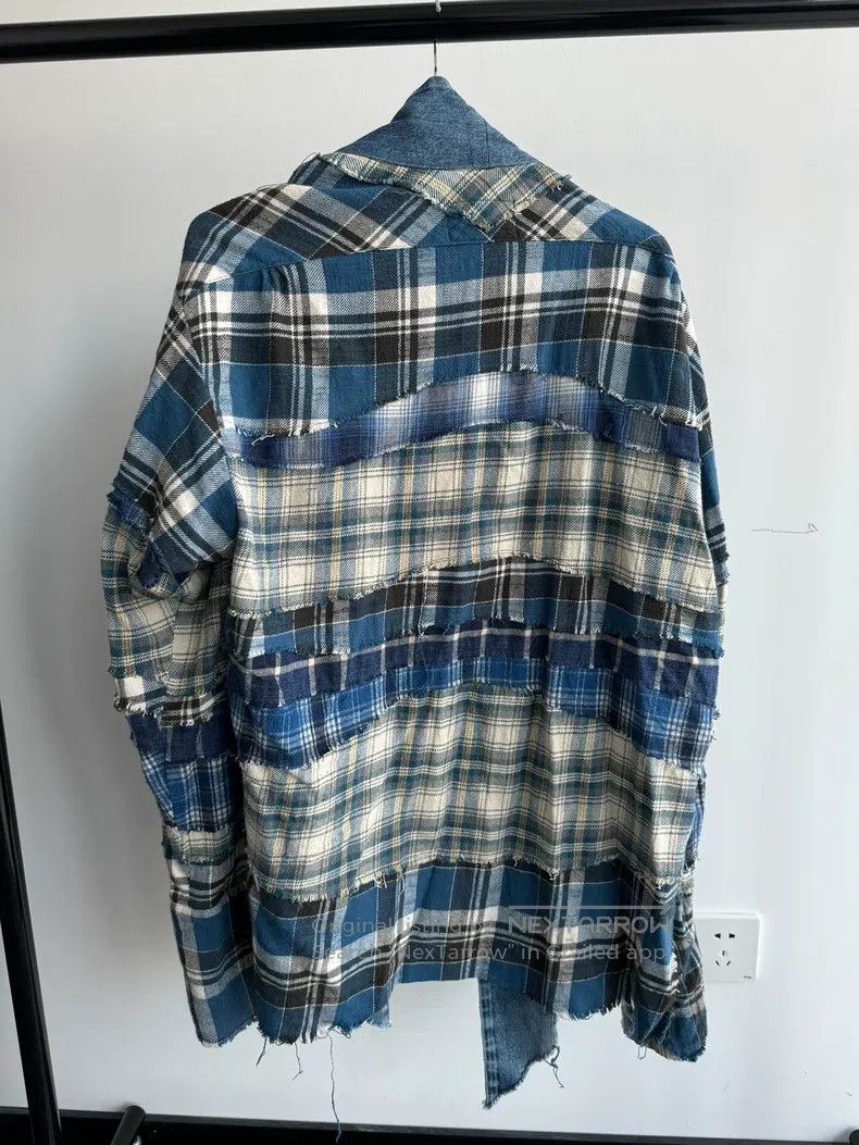 Greg Lauren Greg Lauren Flannel plaid denim patchwork robe shirt jacke Size US L / EU 52-54 / 3 - 2 Thumbnail