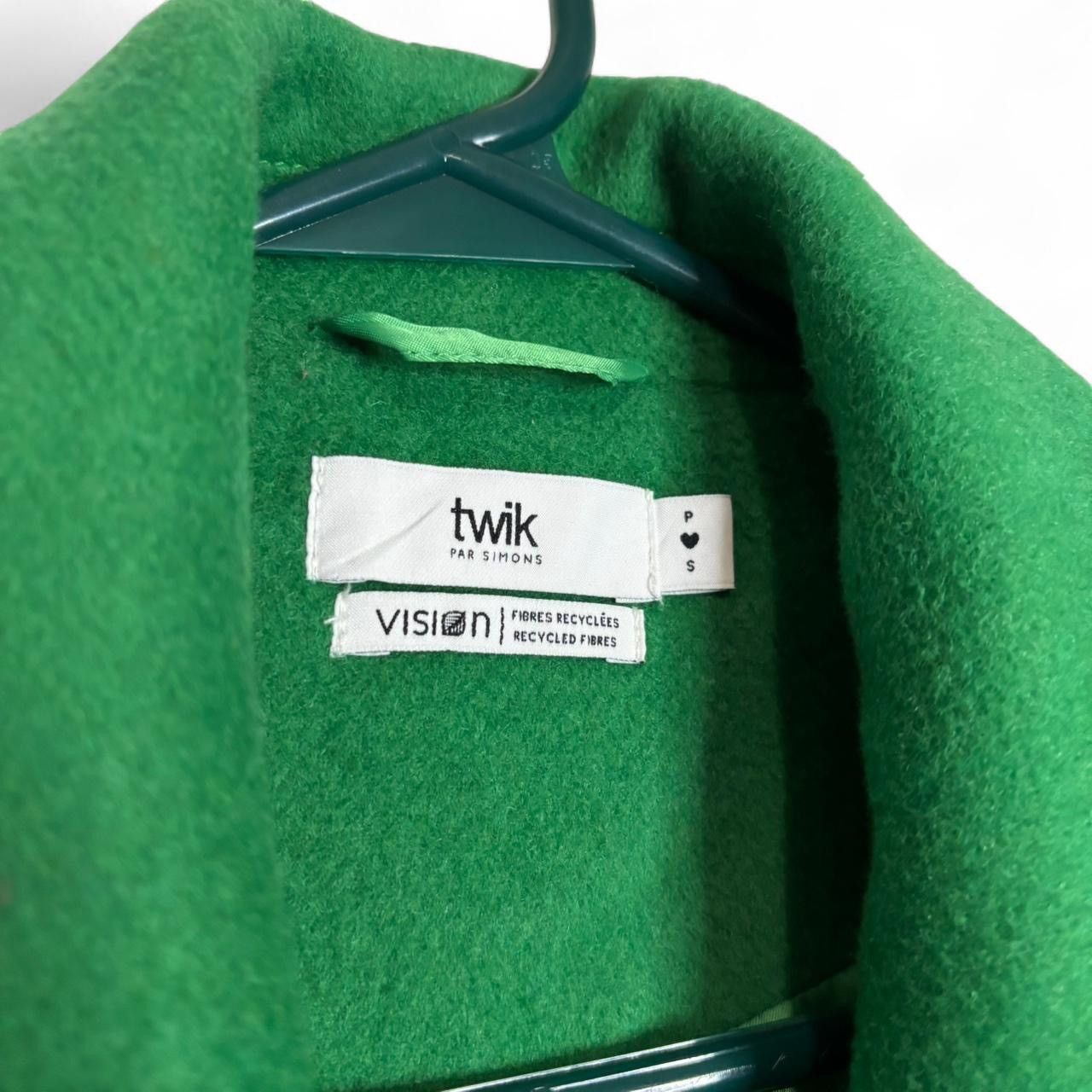 Other Twik Recycled Fibres Wool Blend Green Long Coat Jacket - S Size US S / EU 44-46 / 1 - 3 Thumbnail
