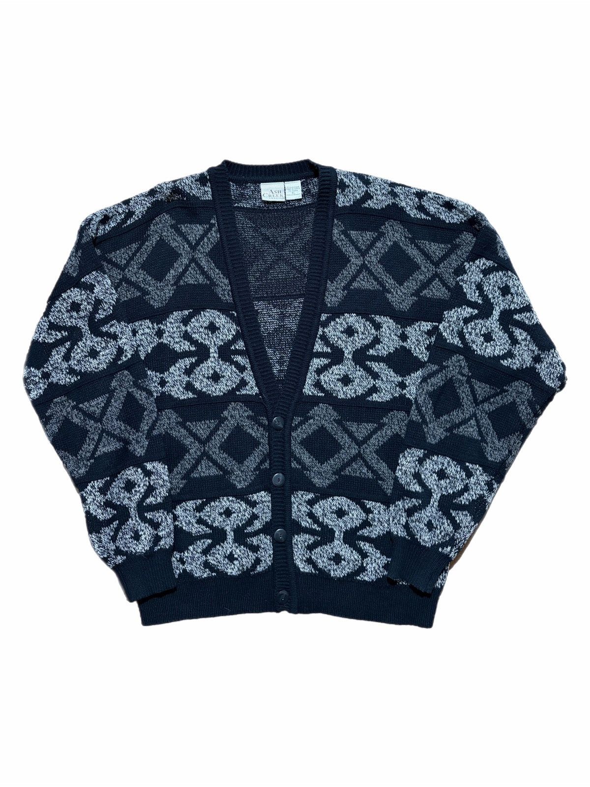 Other Vintage Ash Creek Trading Geometric Pattern Knit Cardigan Size US XL / EU 56 / 4 - 1 Thumbnail