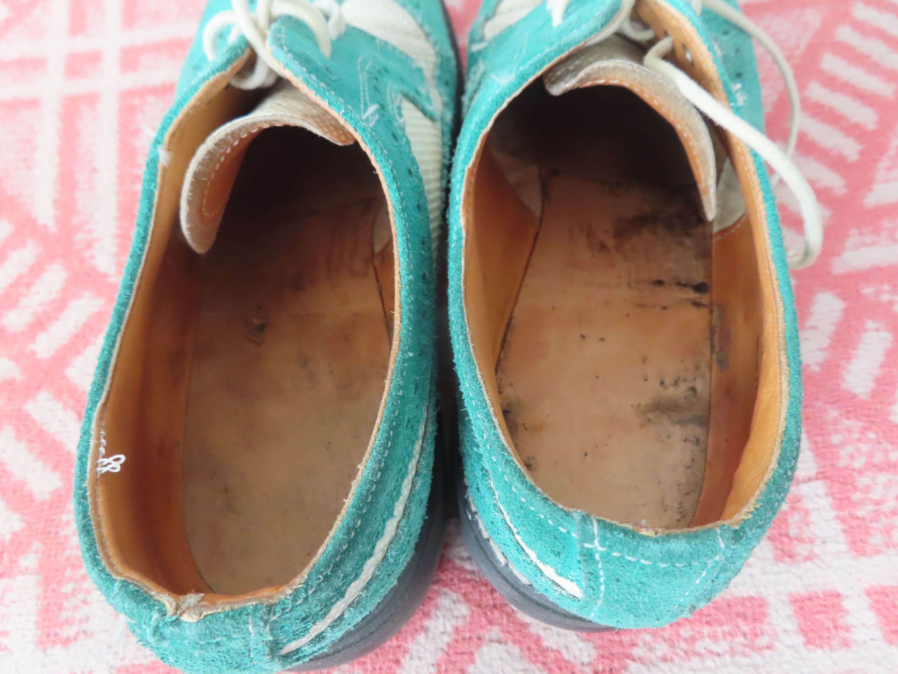 Designer × George Cox × Vintage Vintage green white Suede George Cox Shoes Size US 5 / EU 37 - 7 Thumbnail