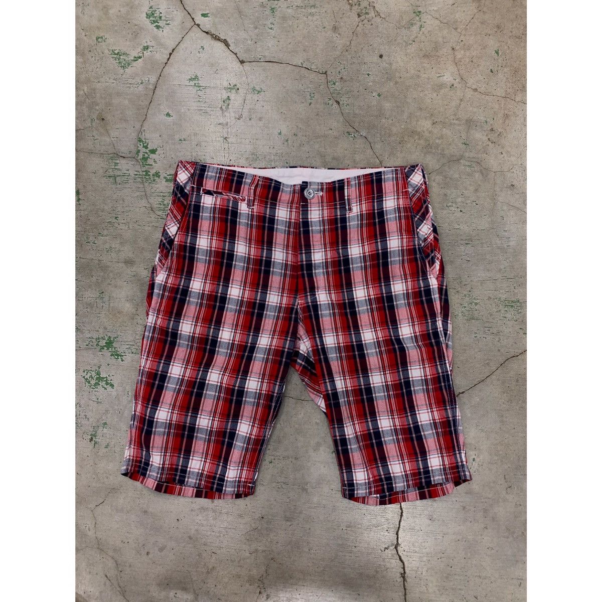 Visvim Plaid Check Shorts (Red)
