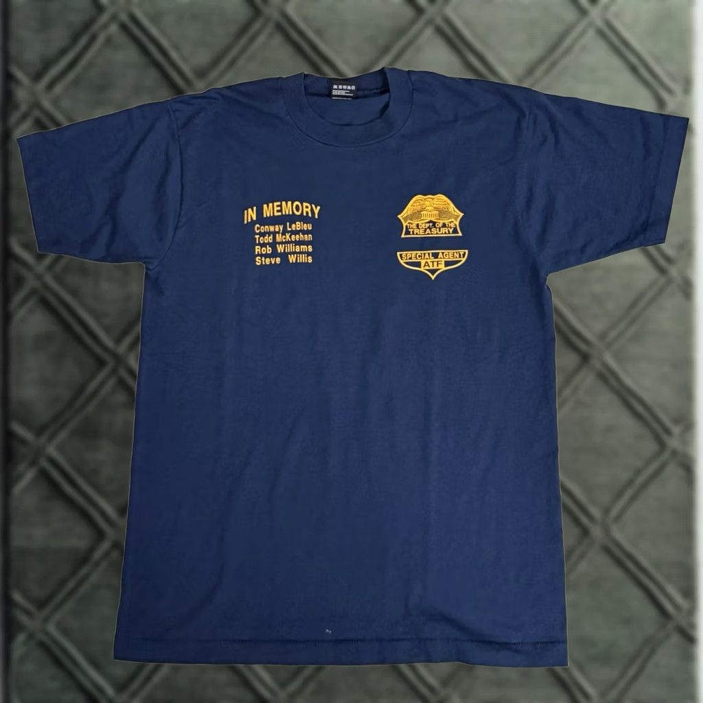 Fruit Of The Loom VINTAGE Shirt ATF Branch Davidians Waco Texas Never Forget 90s Fruit of the Loom Large Mens Size US L / EU 52-54 / 3 - 1 Thumbnail