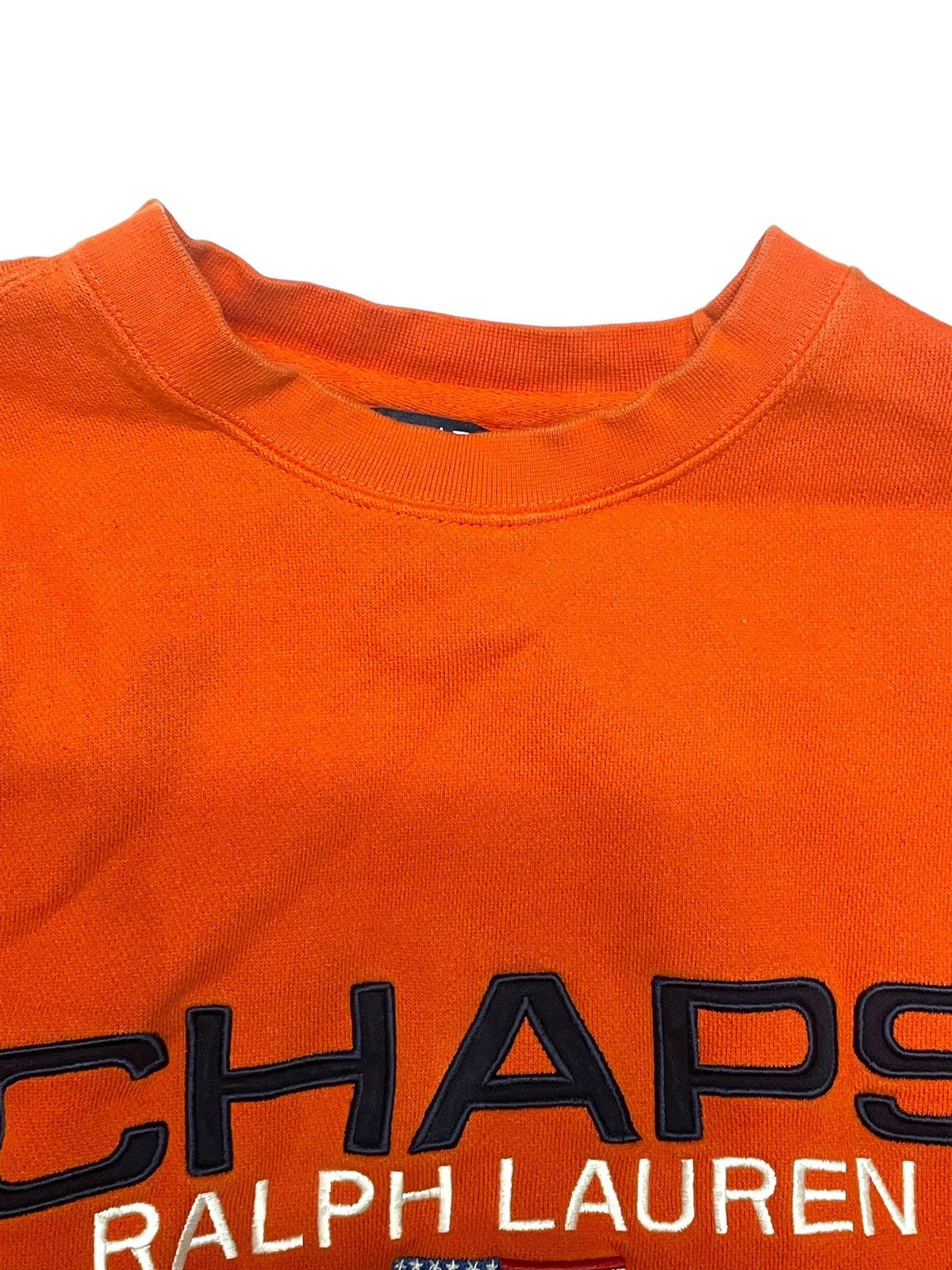 Polo Ralph Lauren × Vintage Vintage Ralph Lauren Orange Spellout Crewneck Sweatshirt L Size US L / EU 52-54 / 3 - 4 Thumbnail
