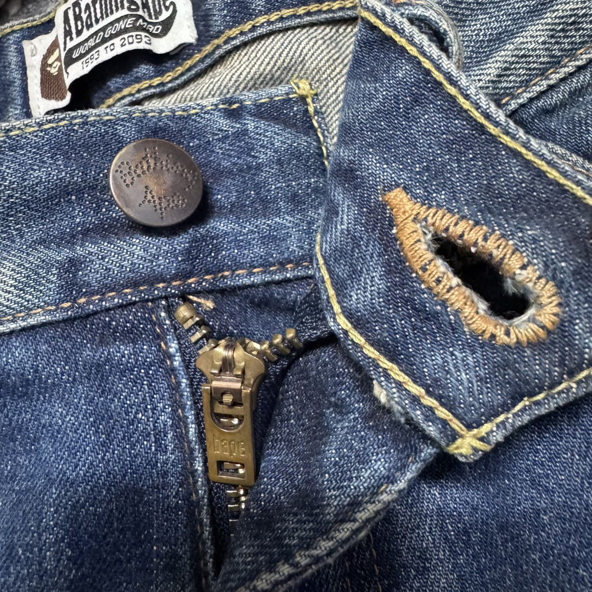 Bape Bape Sta Denim Selvedge Jeans Distressed Size US 36 / EU 52 - 17 Thumbnail