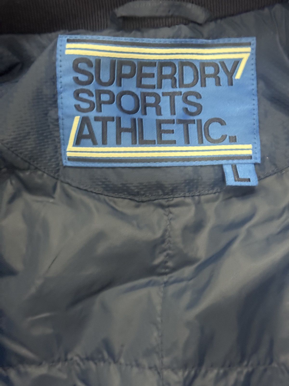 Superdry Superdry Sports Athletic Bomber Jacket-Royal Blue - Size L Size US L / EU 52-54 / 3 - 7 Thumbnail