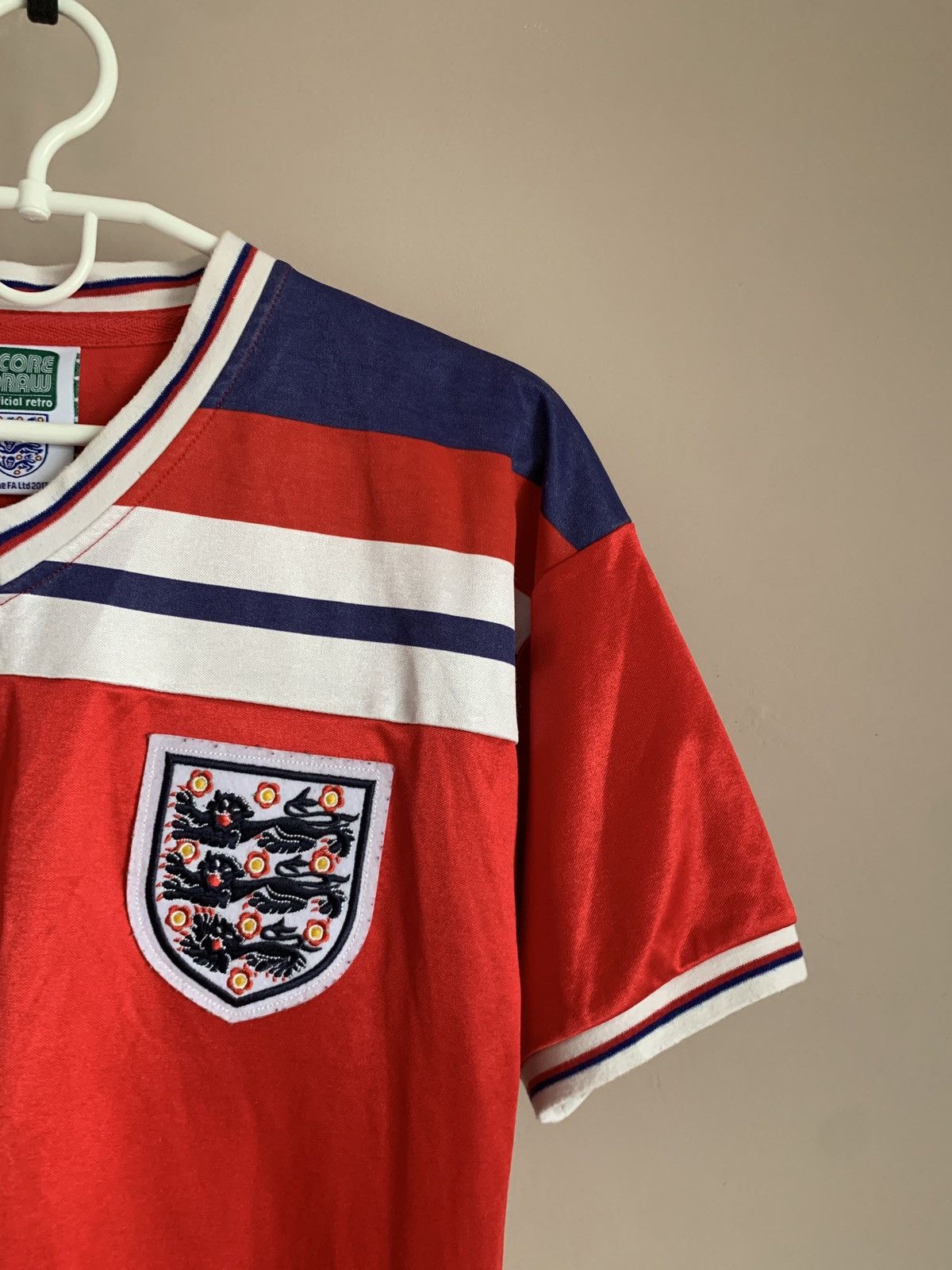 Vintage England 1980 Away Football Shirt Score Draw Soccer Jersey S Size US S / EU 44-46 / 1 - 4 Thumbnail