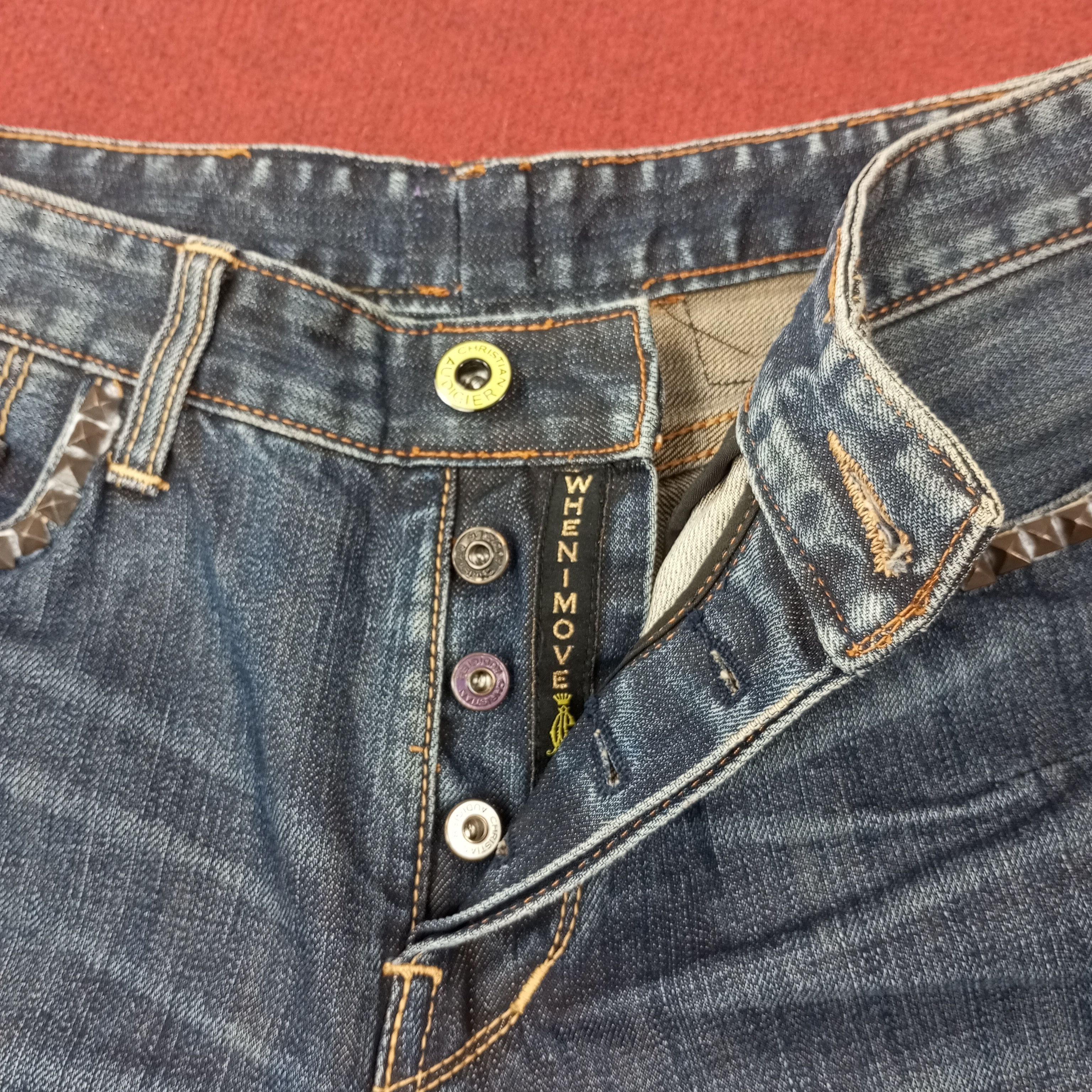 Christian Audigier × Vintage Christian Audigier Jeans Custom Art Spellout Style c217n8 Size US 30 / EU 46 - 12 Thumbnail