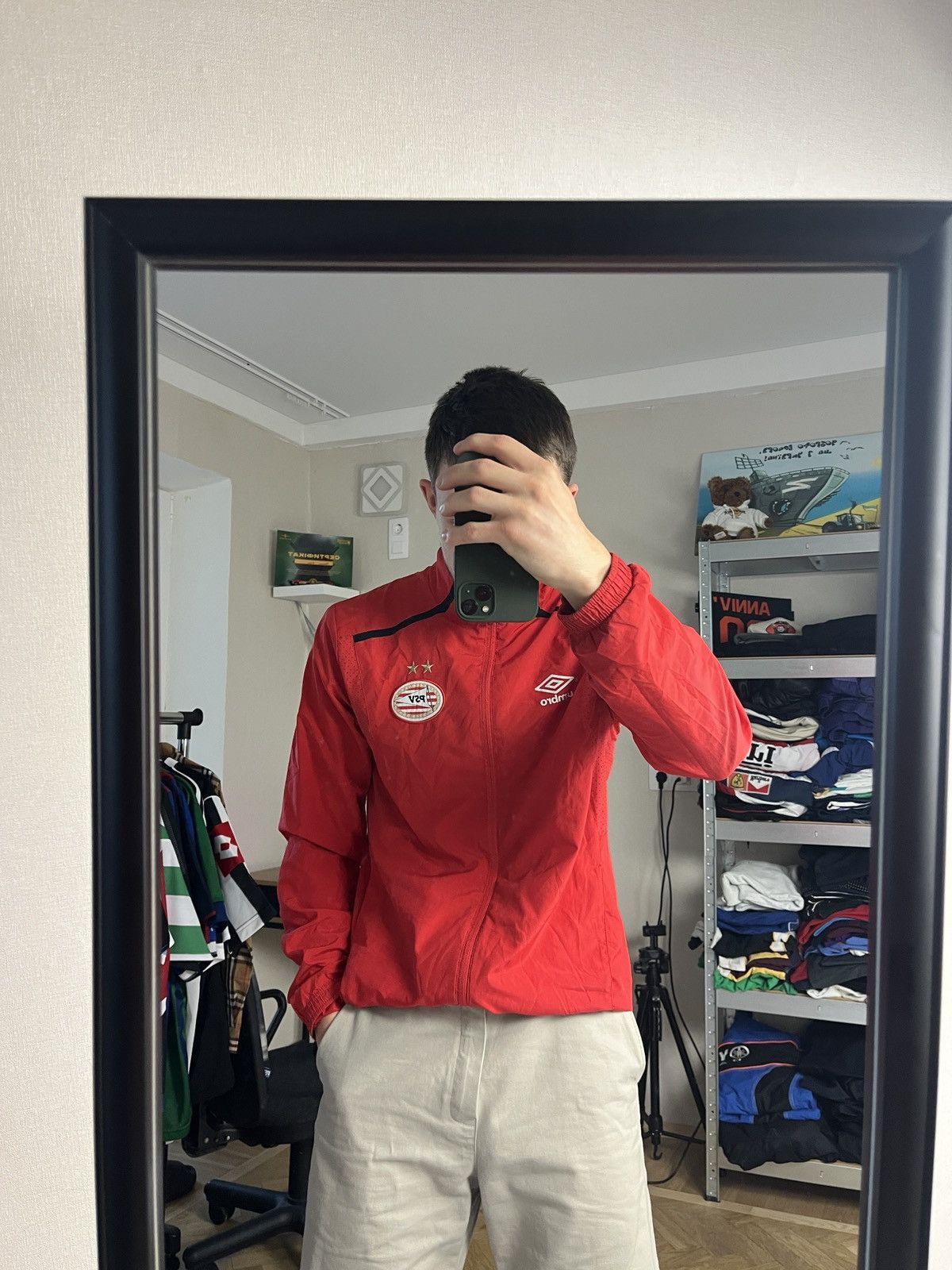Umbro Vintage Umbro PSV 00s Training Jacket Soccer Football Track Size US S / EU 44-46 / 1 - 2 Thumbnail