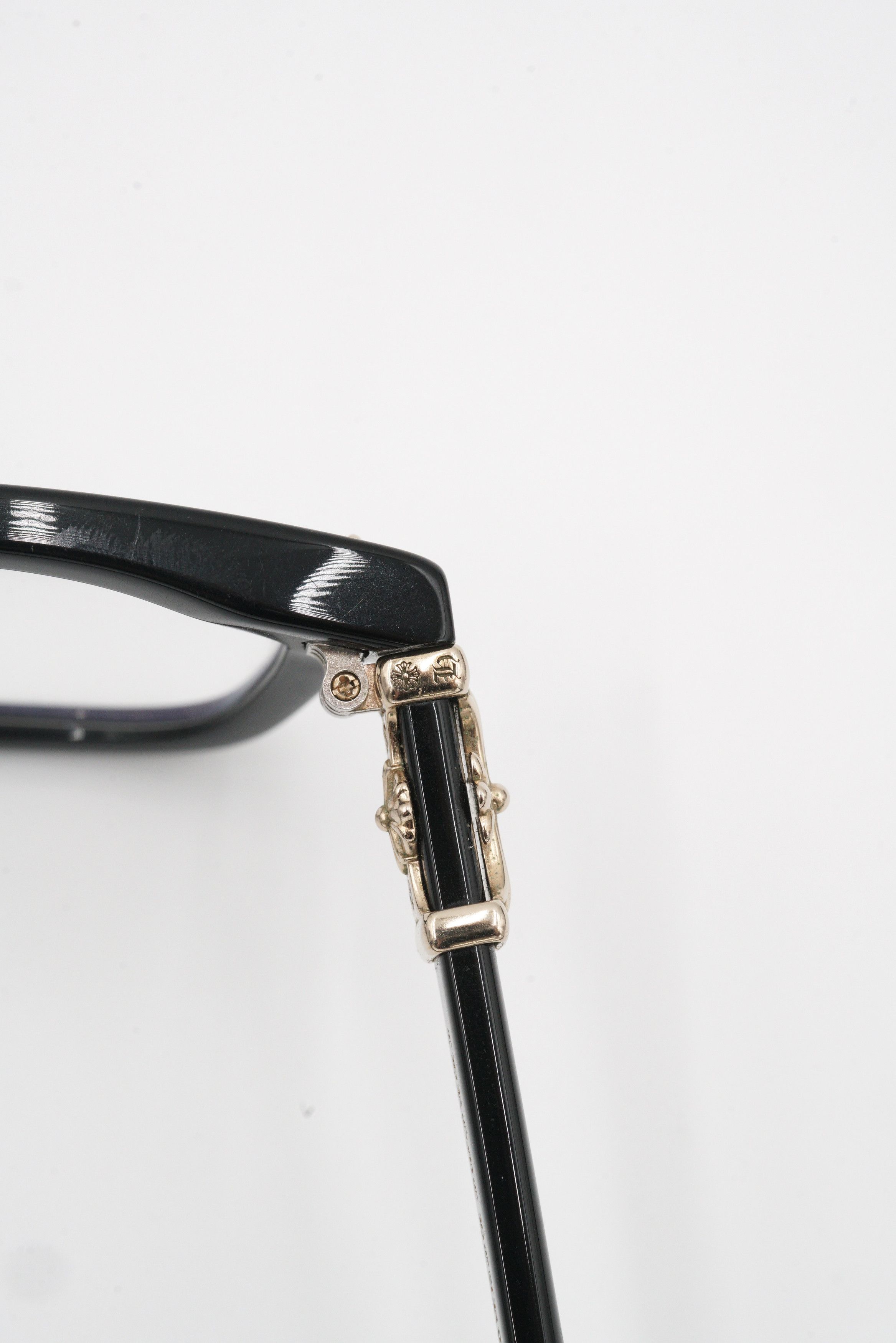 Chrome Hearts Chrome Hearts 'Cox Ucker' Black/Gold Glasses Size ONE SIZE - 9 Thumbnail