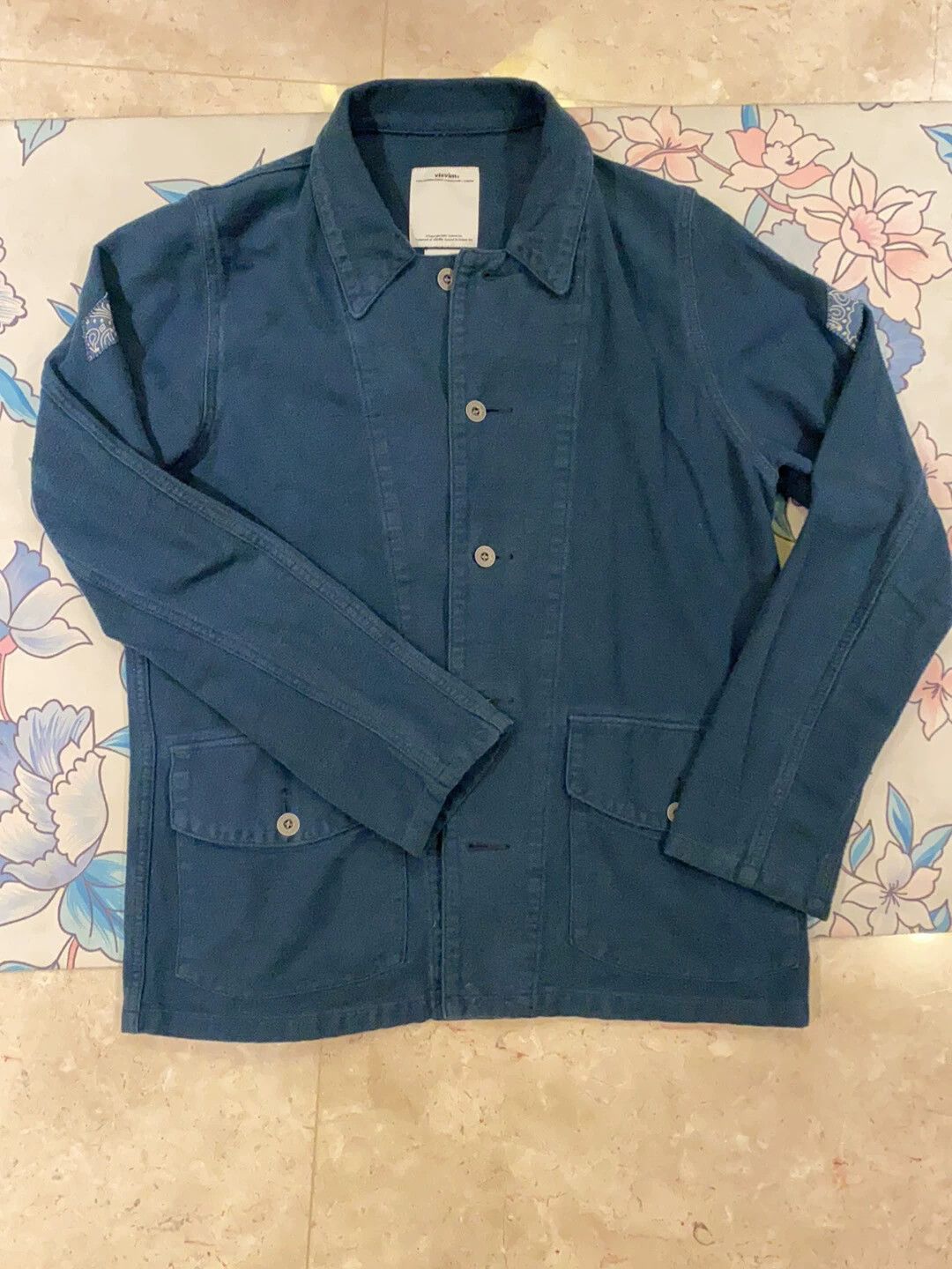 visvim cashew flower CORPORAL blue jacket