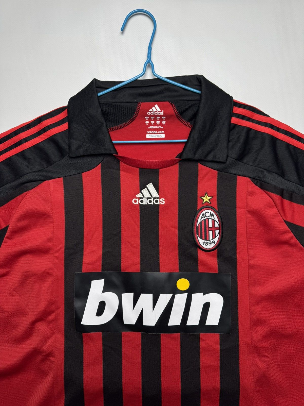 Adidas Vintage 2009/10 AC Milan Home Jersey - Adidas Clima365 Size US XL / EU 56 / 4 - 2 Thumbnail