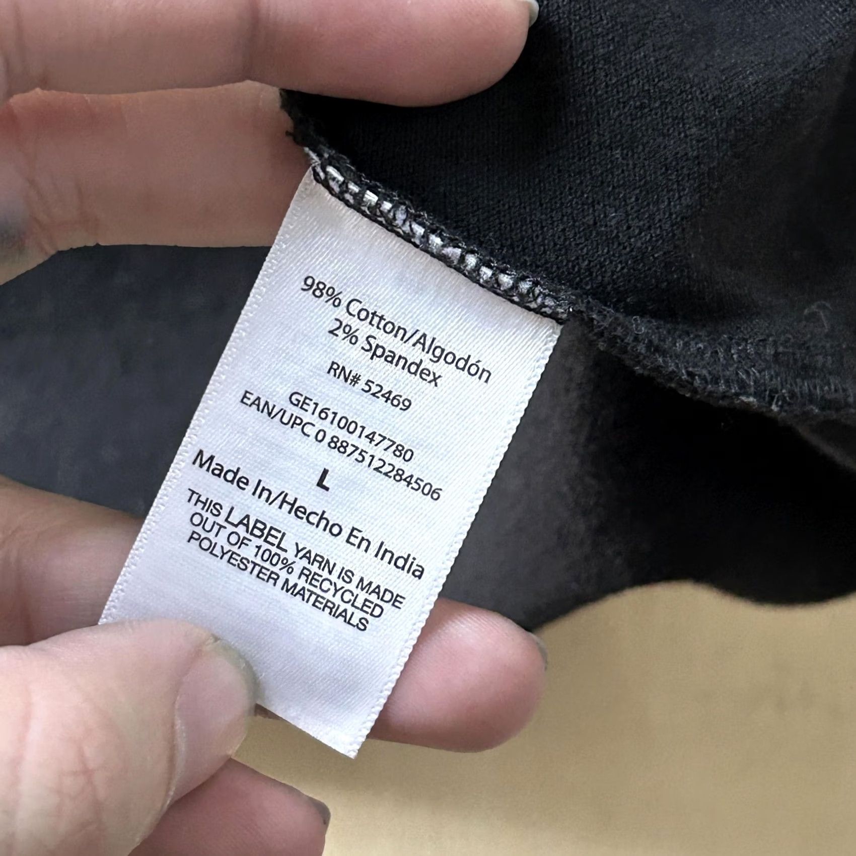 George George Polo Shirt Mens Large Black Solid Stretch Tagless Cotton Blend Casual Size US L / EU 52-54 / 3 - 3 Thumbnail