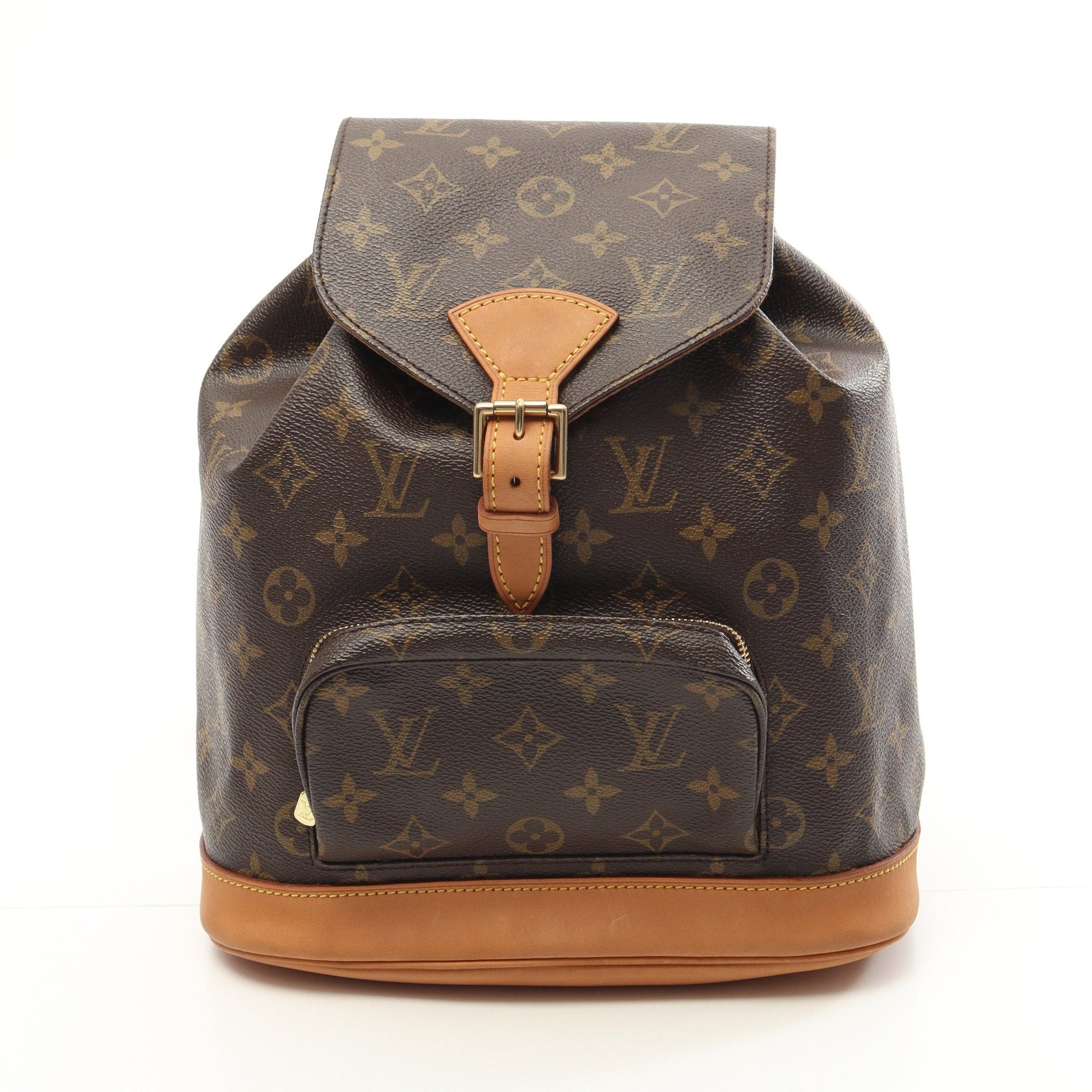 Louis Vuitton Louis Vuitton Montsouris Mm Monogram Backpack Rucksack Leather Brown Size ONE SIZE - 1 Thumbnail