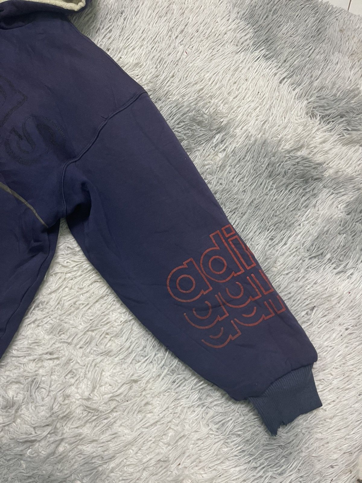 Adidas 90s ADIDAS HOODIE ZIPPER UP RARE DESIGN DISTRESSED Size US XL / EU 56 / 4 - 11 Thumbnail