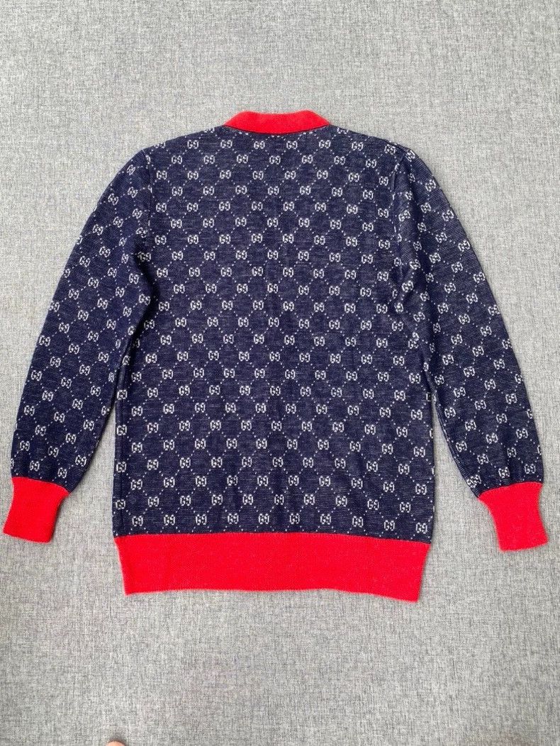 Gucci GucciBlue and red snowflake GG knitted women's cardigan 250 Size S / US 4 / IT 40 - 2 Thumbnail
