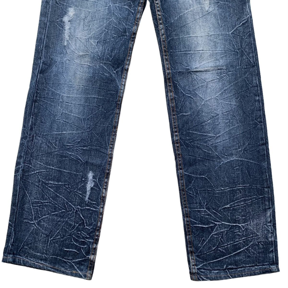 Japanese Brand Rare Japanese Brand Nylaus Double Waist Distressed Jeans Size US 30 / EU 46 - 3 Thumbnail