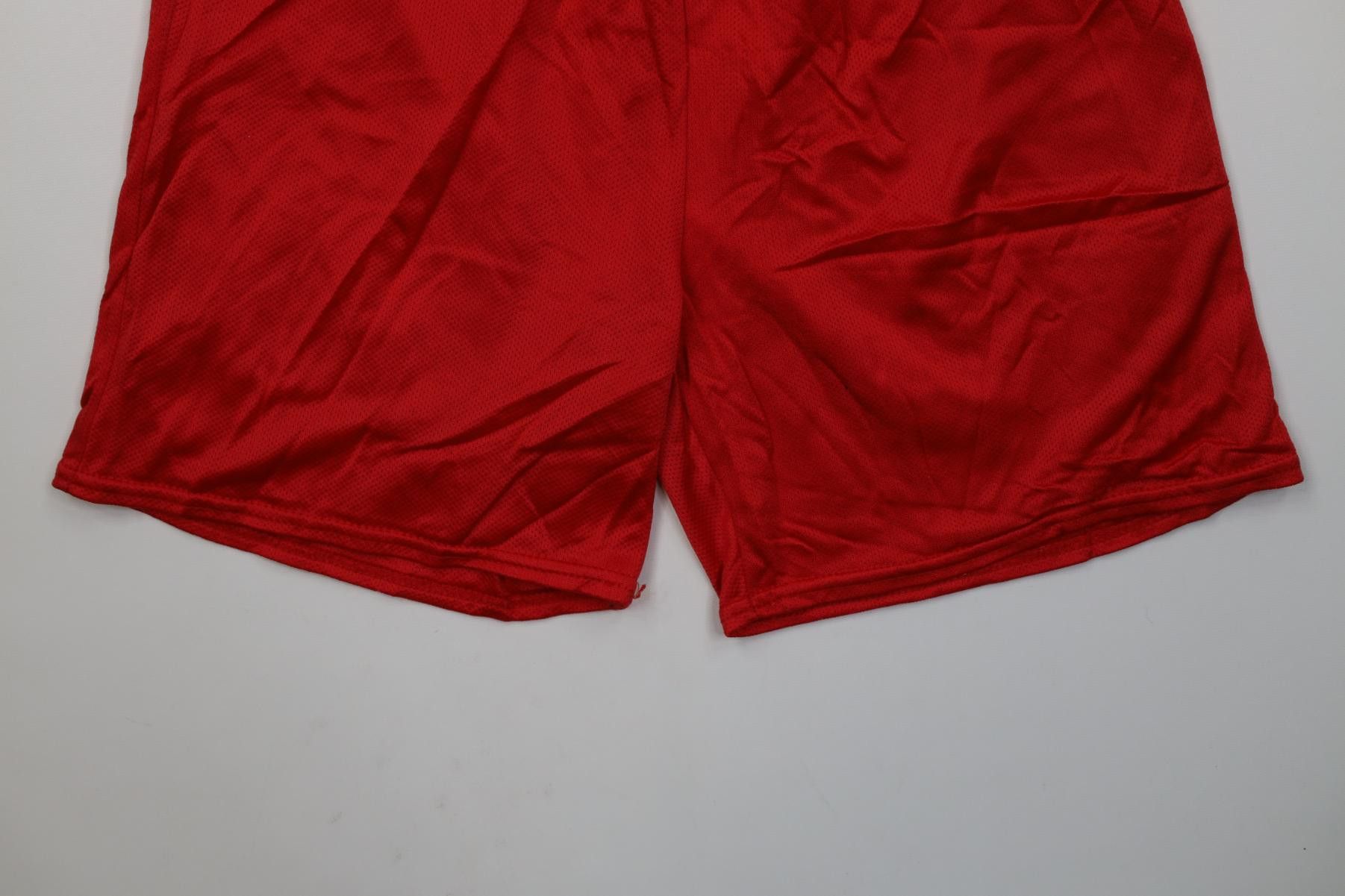 Vintage Vintage 90s Streetwear Nylon Mesh Above Knee Shorts Red USA Size US 34 / EU 50 - 4 Thumbnail