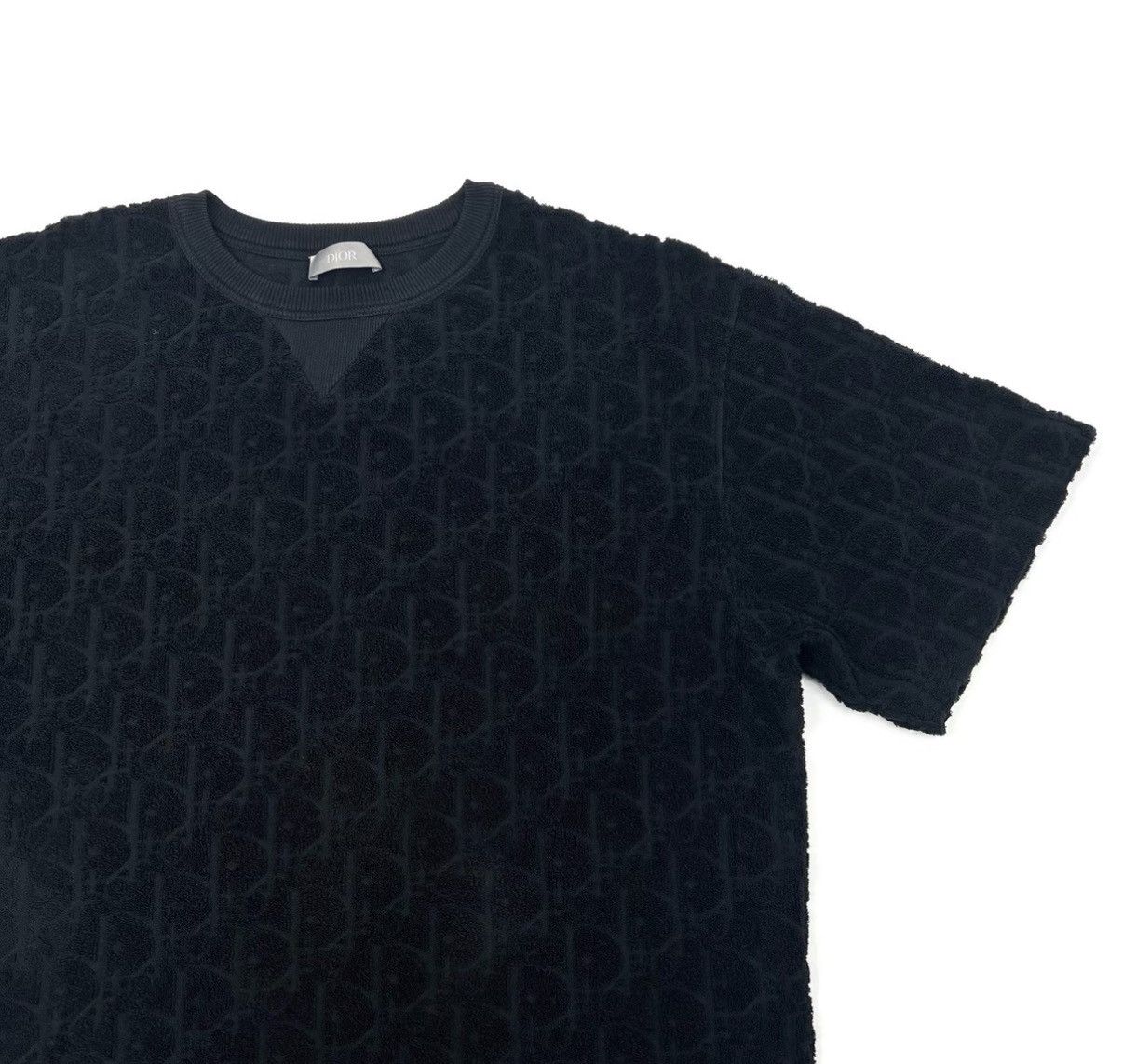 Dior Dior Black All-Over Monogram Logo Towel Short Sleeve K12 Size US S / EU 44-46 / 1 - 4 Thumbnail