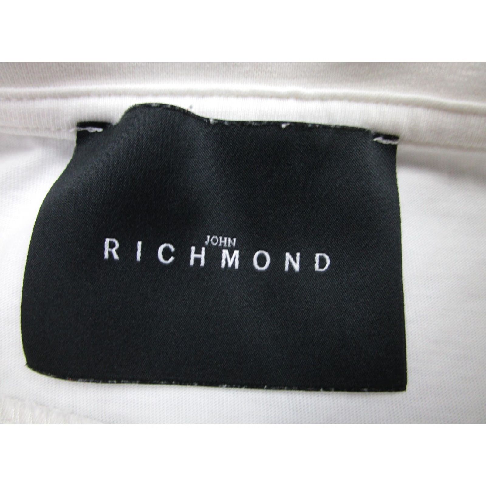 John Richmond John Richmond Shirt Mens XL White Cotton Short Sleeve Crewneck Embroidered Logo Size US XL / EU 56 / 4 - 6 Thumbnail