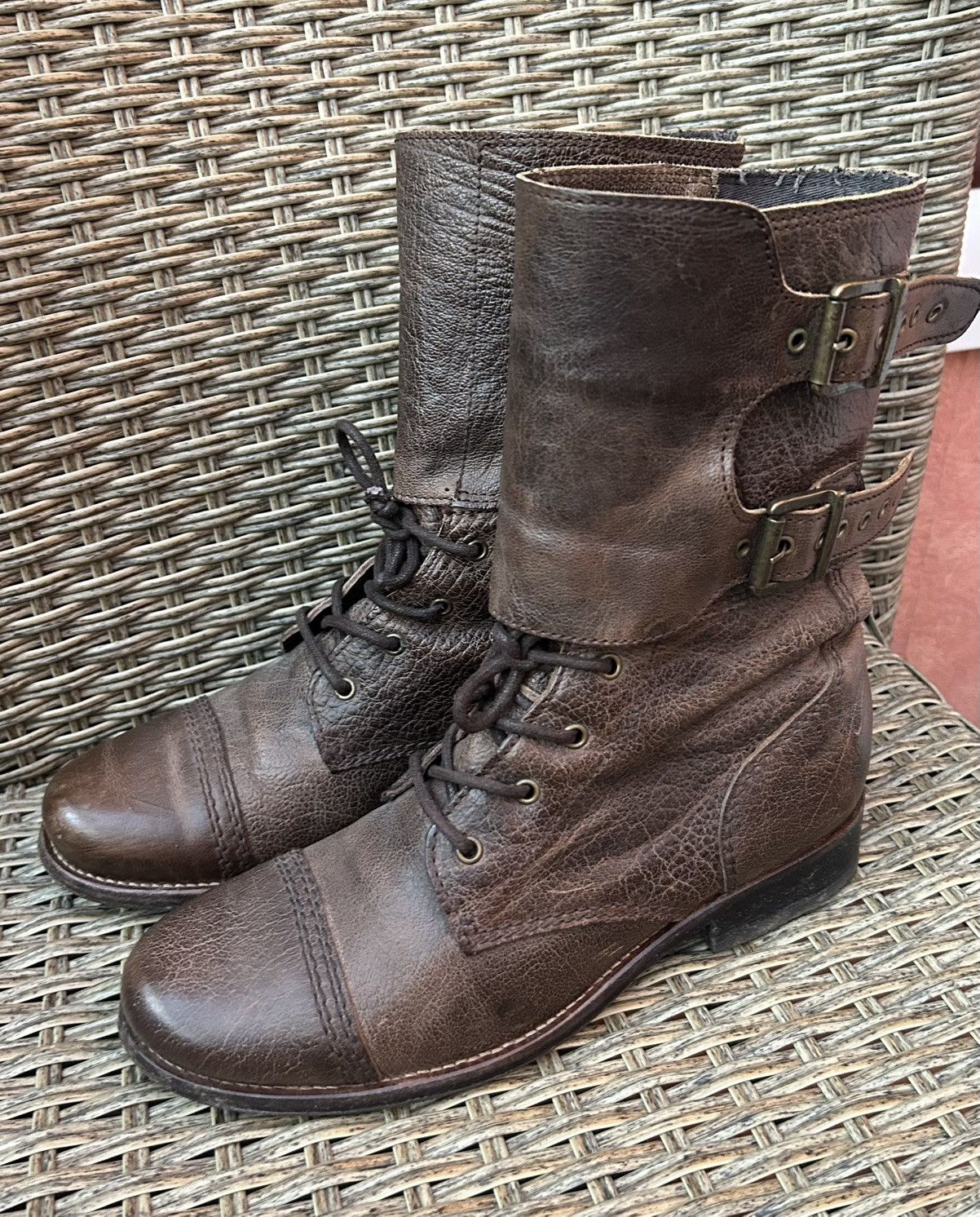 Allsaints All Saints Leather Combat Boots Size UK8 Women’s Size US 10.5 / IT 40.5 - 1 Thumbnail