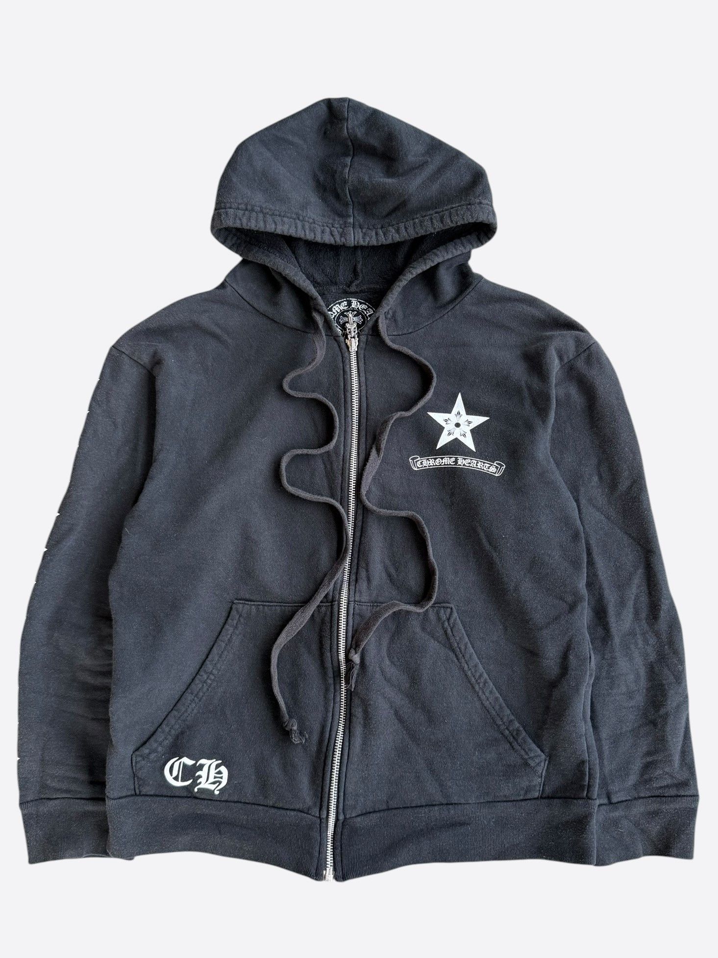 Chrome Hearts Chrome Hearts Black & White Star Logo Zip Up Hoodie Size US S / EU 44-46 / 1 - 1 Thumbnail