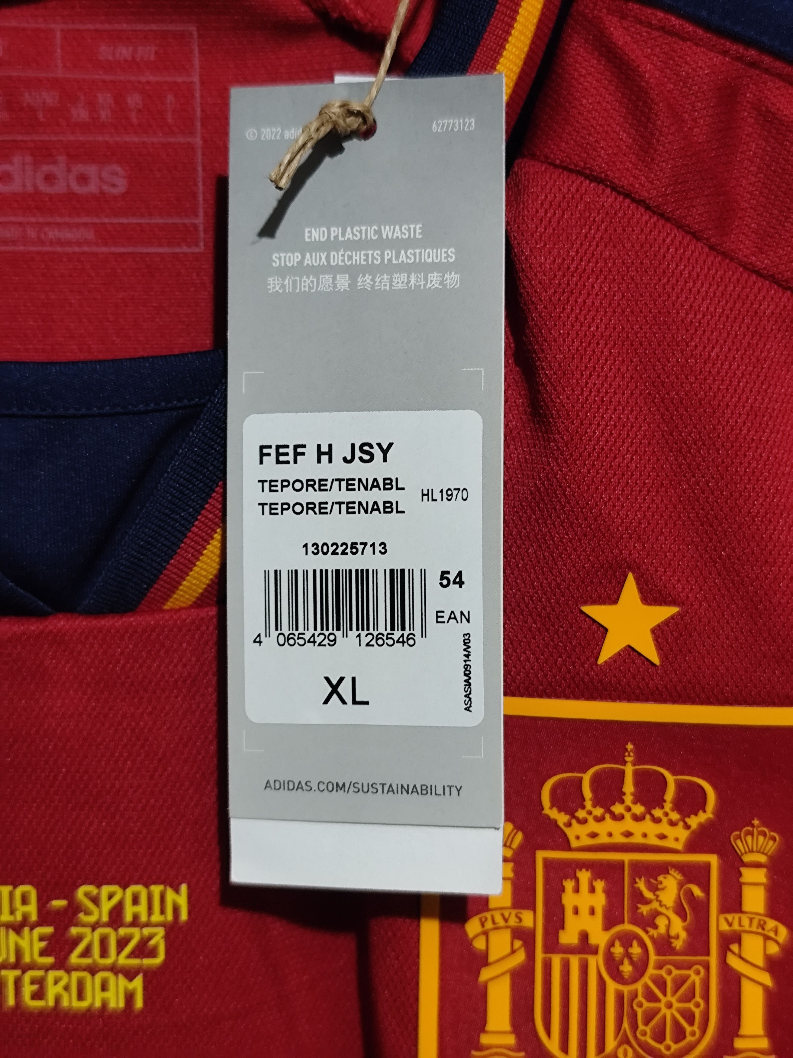 Adidas Spain #16 Rodrigo UEFA Nation League 2022/2023 Home Jersey Size US XL / EU 56 / 4 - 8 Thumbnail