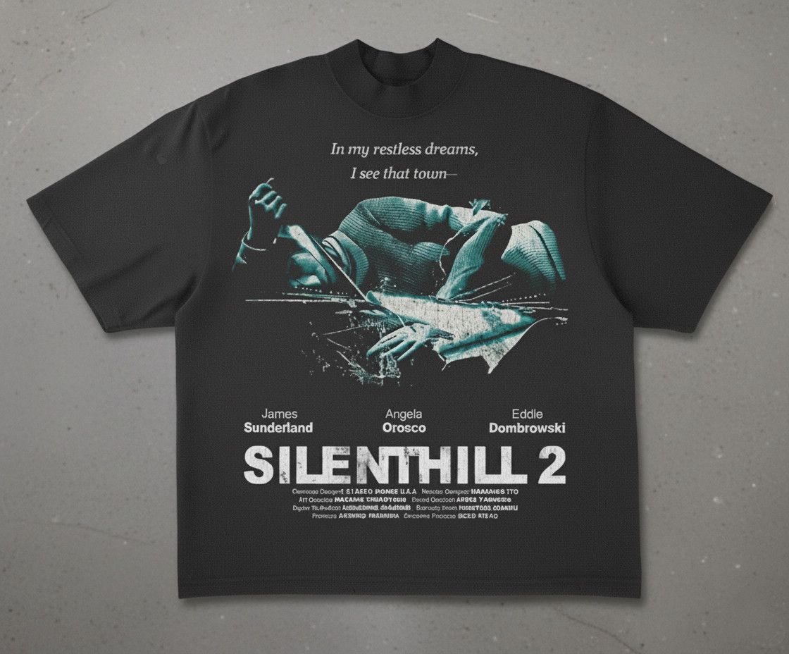 Japanese Brand Street Horror Game Retro Silent Hill 2 Heavyweight T-Shirt Size US L / EU 52-54 / 3 - 1 Thumbnail