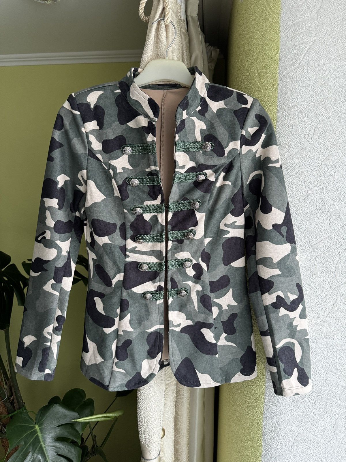 Japanese Brand Vintage Military Napoleon Jacket Camo PPFM Balmain Style Y2k Size S / US 4 / IT 40 - 3 Thumbnail