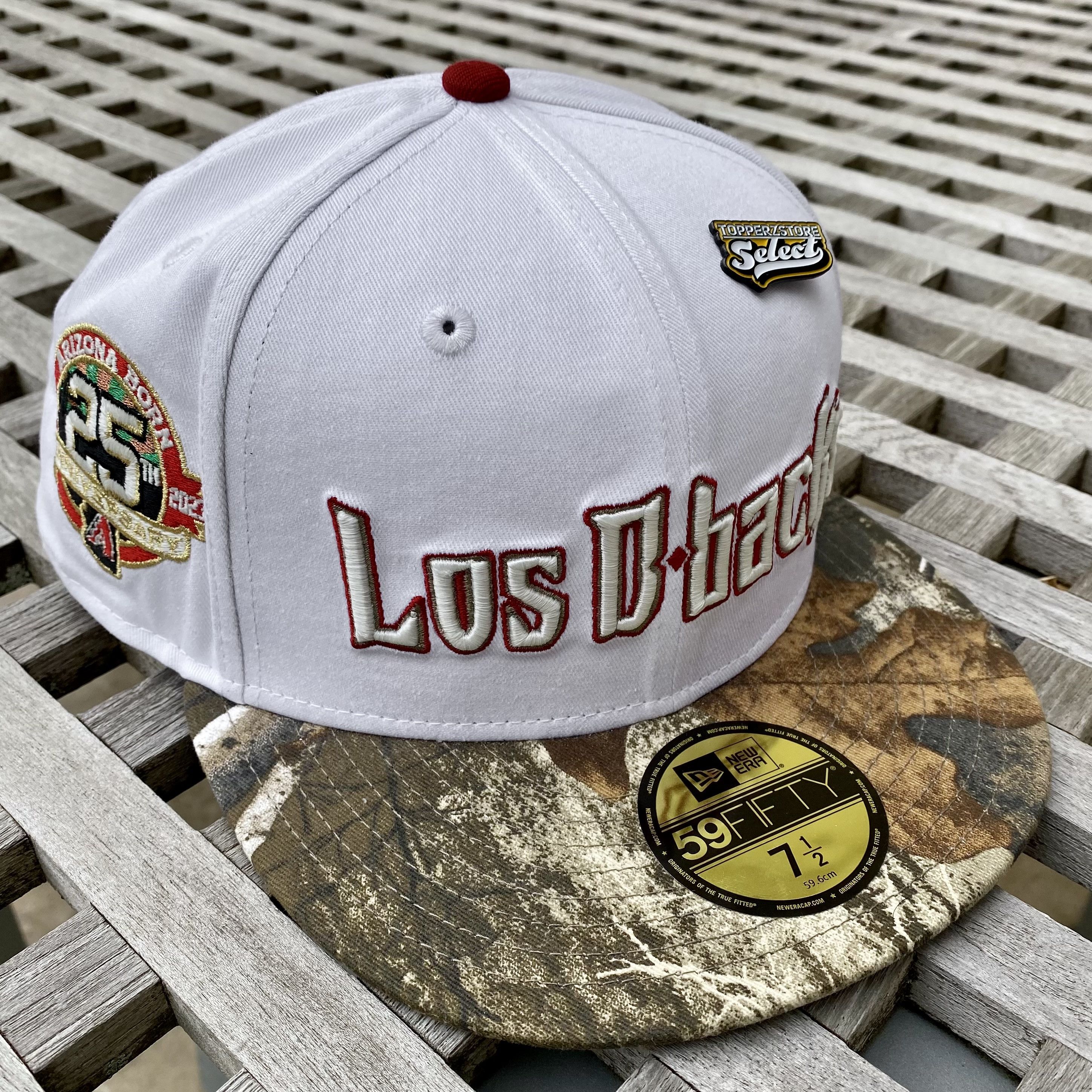 image of Mlb x New Era 7 1/2 Topperz Usa Select Arizona Diamondbacks Real Tree in White, Men's