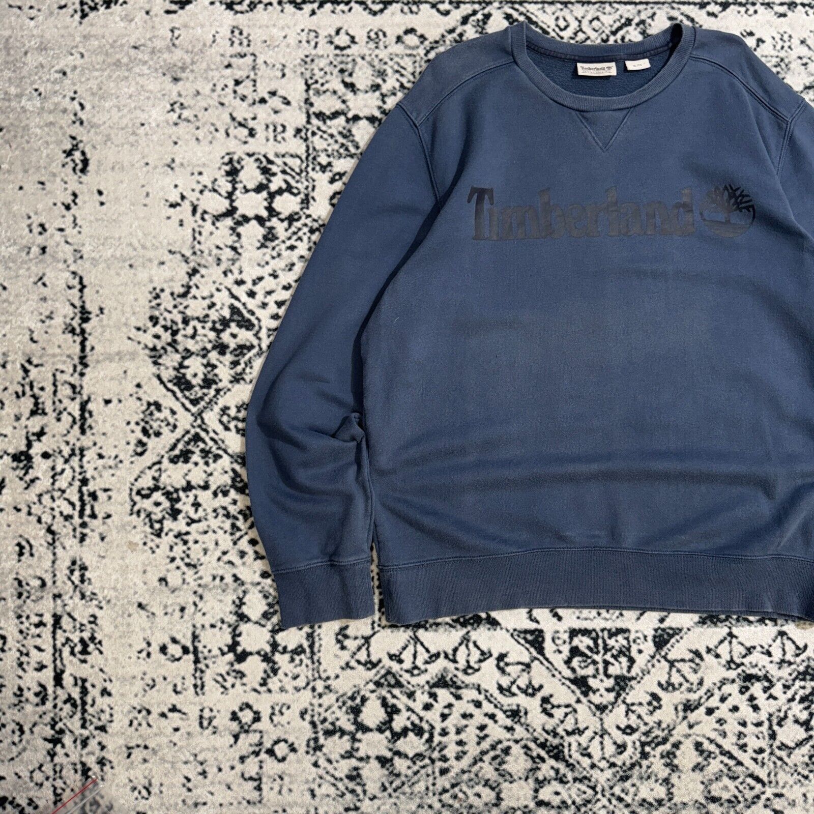 Timberland × Vintage Vintage Timberland Navy Sea Blue Cotton Crewneck Size XL 90s Size US XL / EU 56 / 4 - 3 Thumbnail
