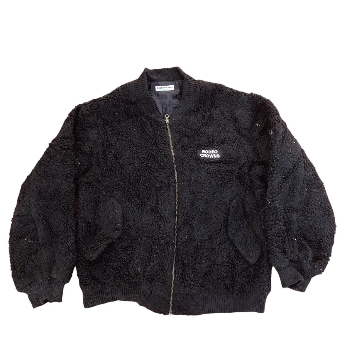 14th Addiction × Japanese Brand × Santa Cruz Skateboards VINTAGE RODEO CROWNS SKATE FUR BOMBERS STYLE JACKET Size US L / EU 52-54 / 3 - 5 Thumbnail
