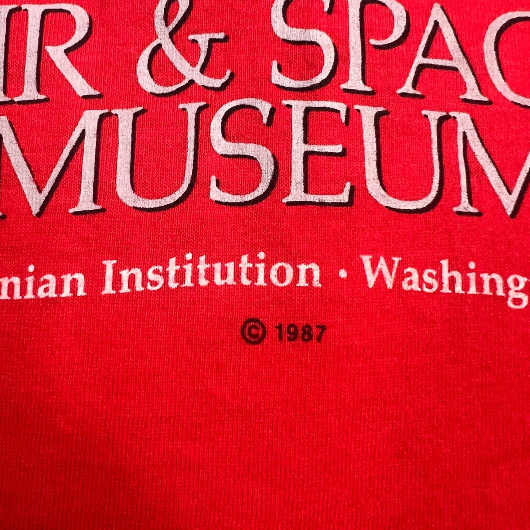 Vintage VINTAGE Smithsonian Space T-Shirt Men Large Red 80s Air and Space Museum Graphic Print Size US L / EU 52-54 / 3 - 3 Thumbnail