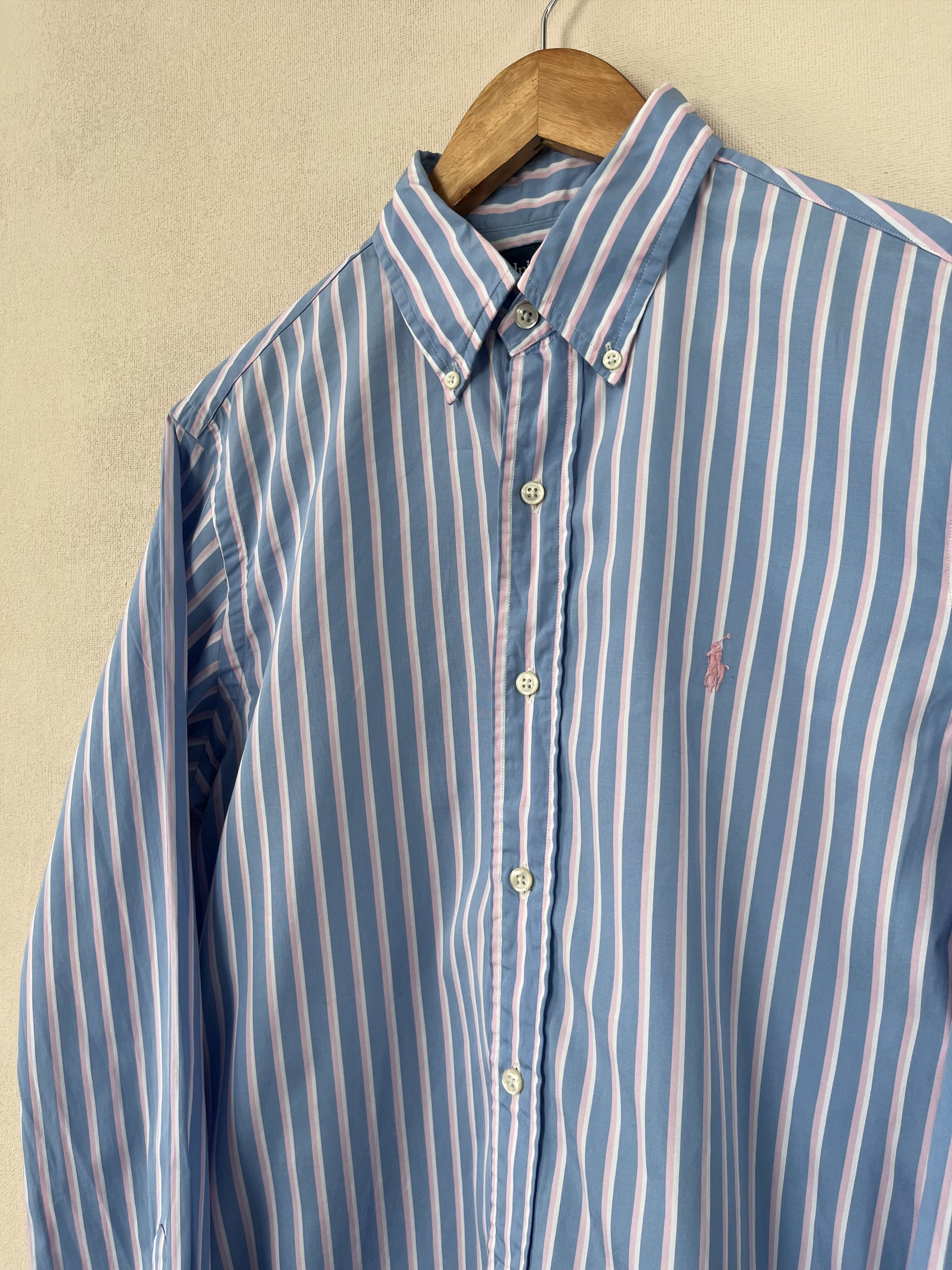 Polo Ralph Lauren Vintage Ralph Lauren Shirt Stripe Button Down Long Sleeve Size US M / EU 48-50 / 2 - 2 Thumbnail