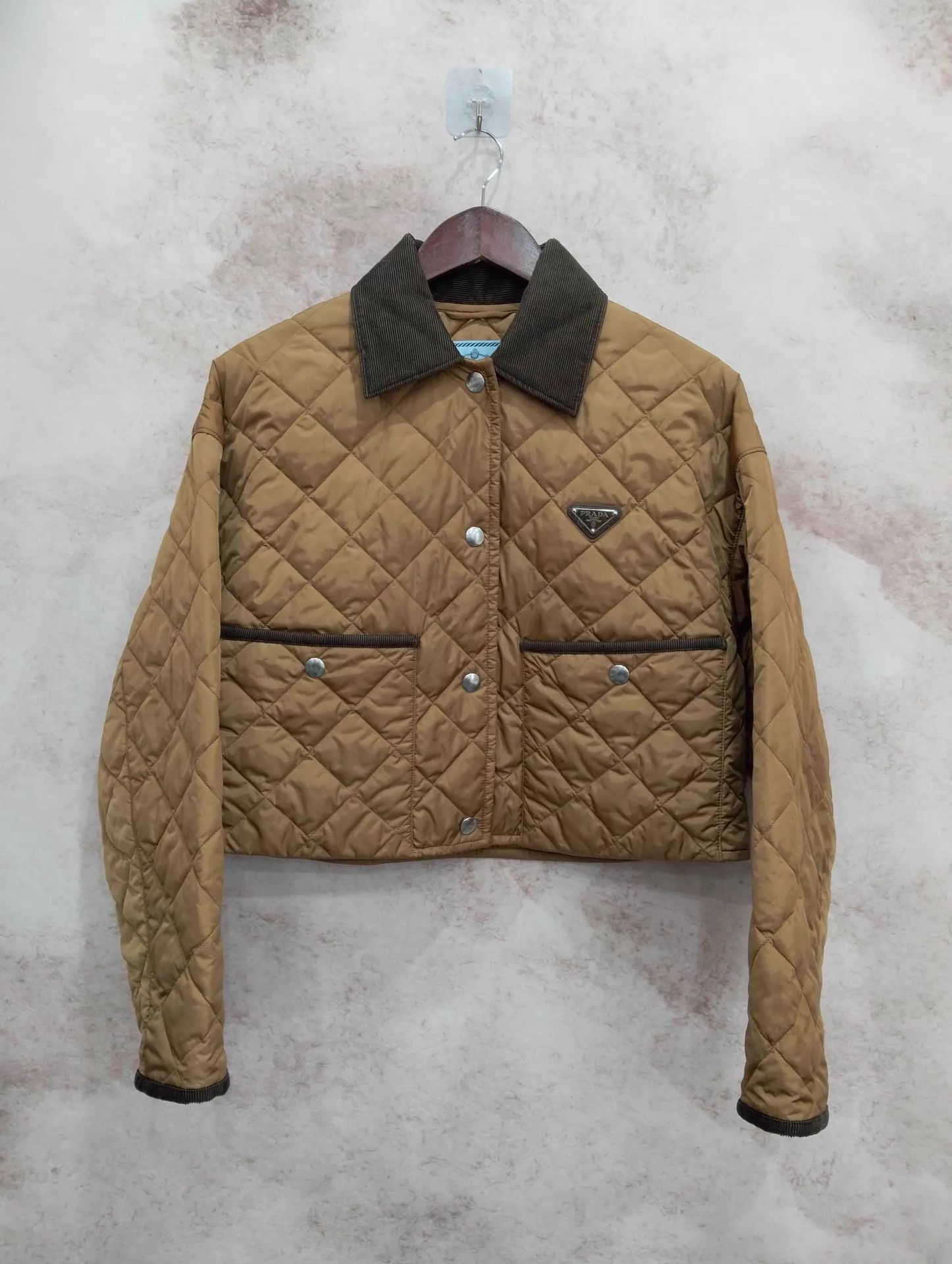 Prada Prada Triangle Logo Short Light Cotton Jacket 38 Size XS / US 0-2 / IT 36-38 - 1 Thumbnail